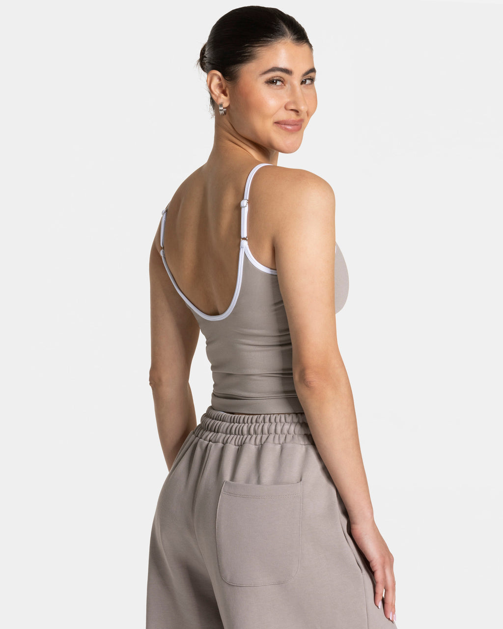 Contrastline Cami Top  "Stone"