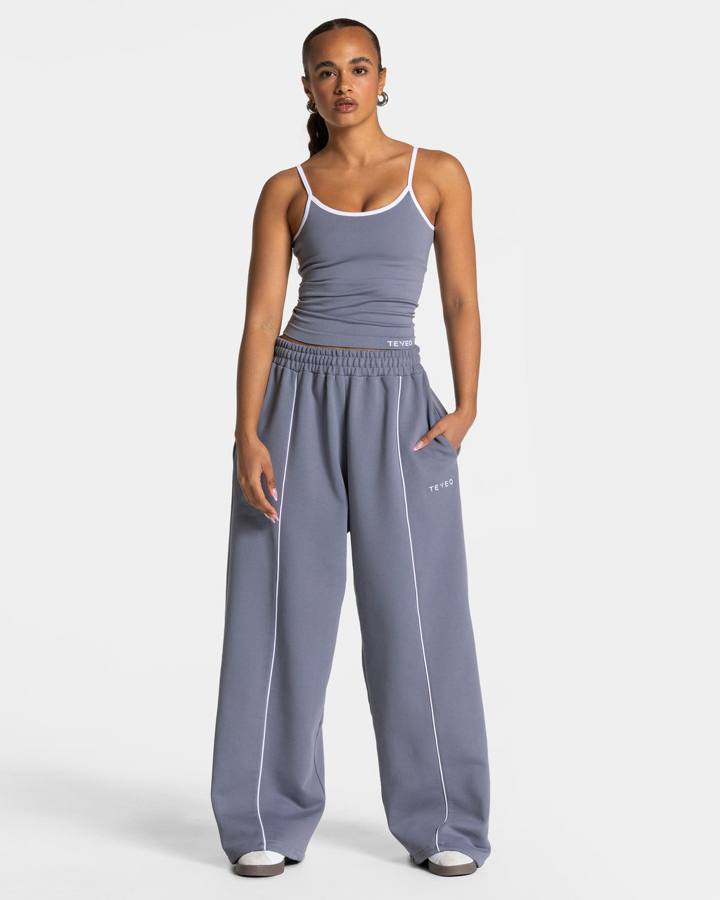 Contrastline Cami Top  "Eisgrau"