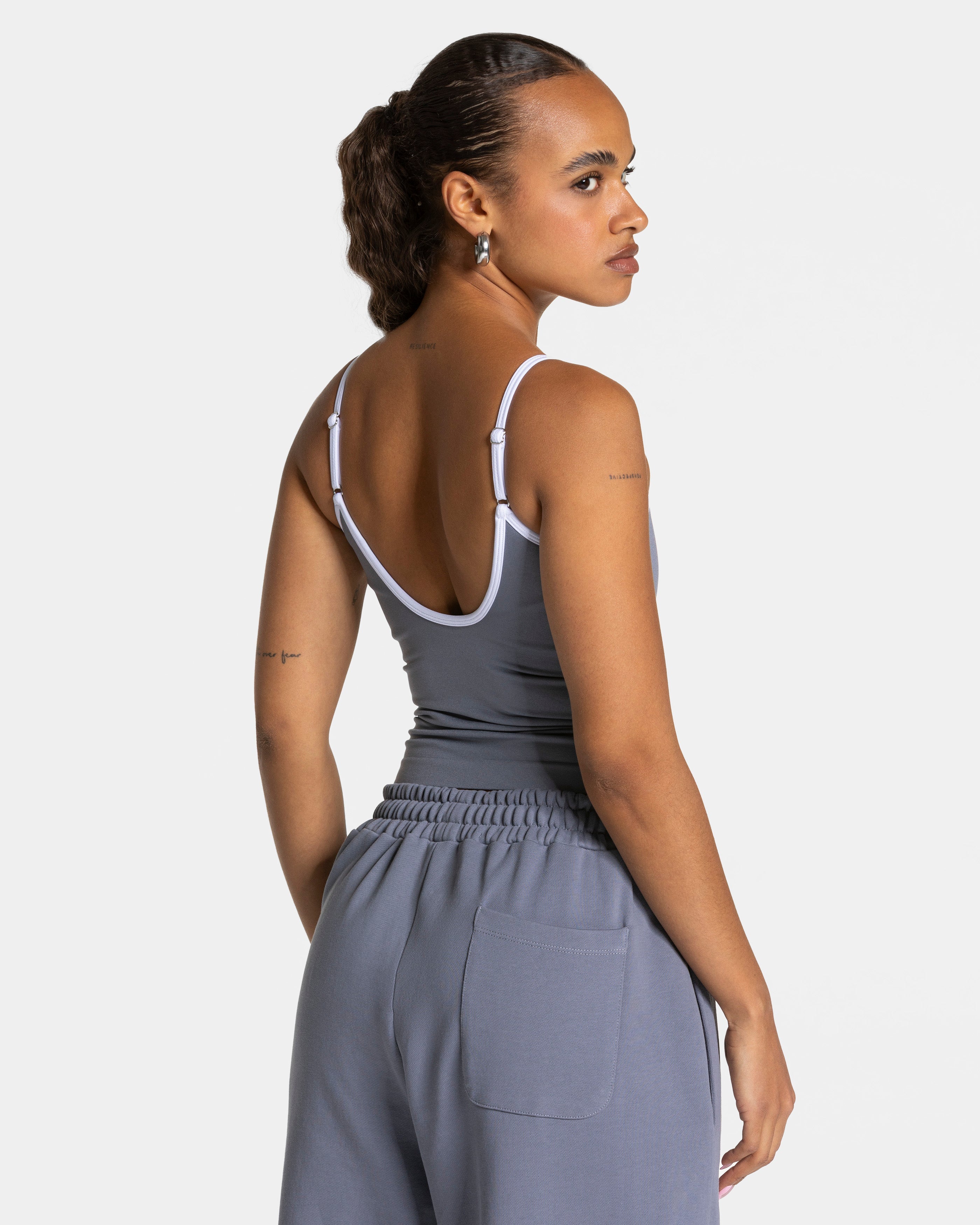 Contrastline Cami Top  "Eisgrau"