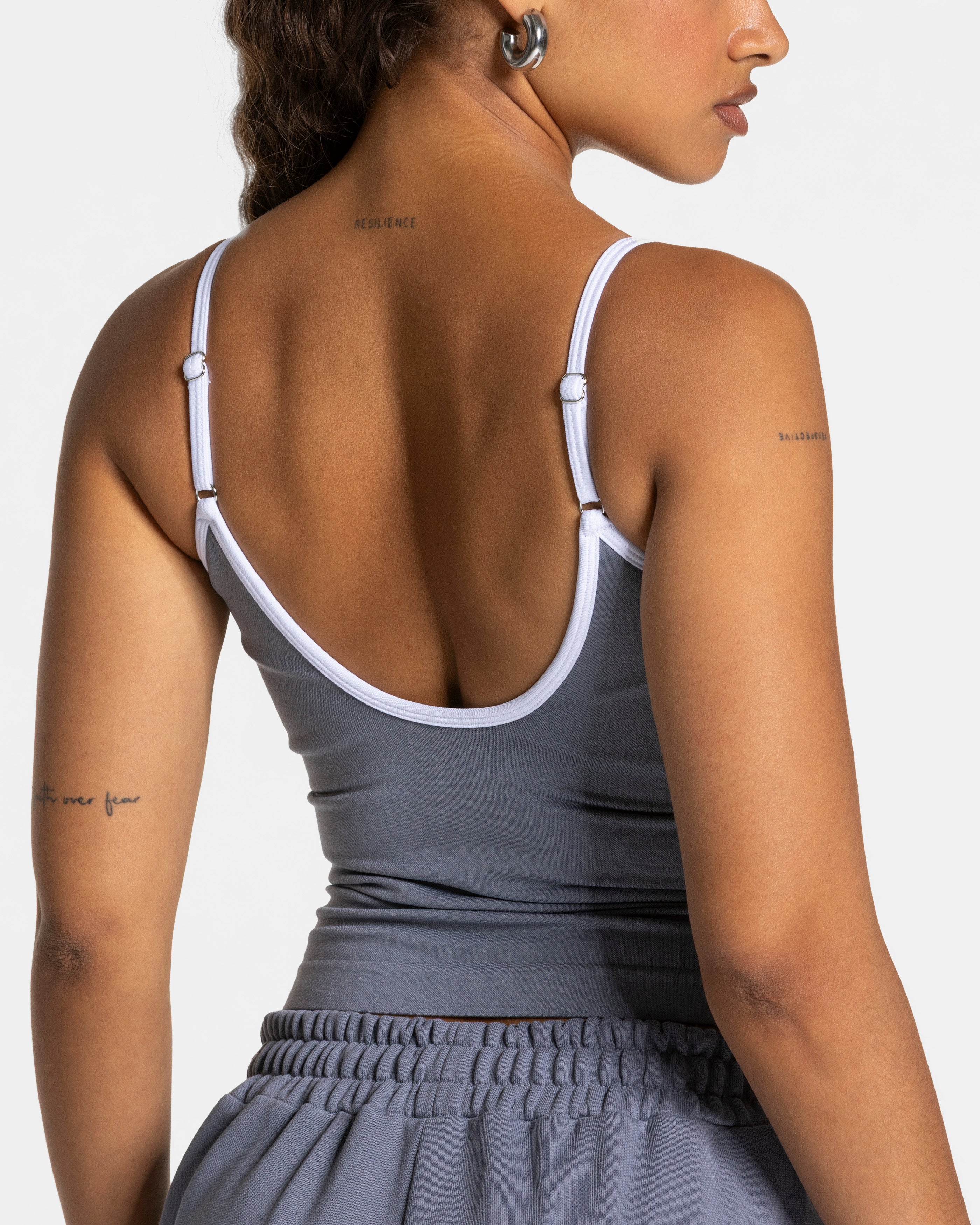 Contrastline Cami Top  "Eisgrau"