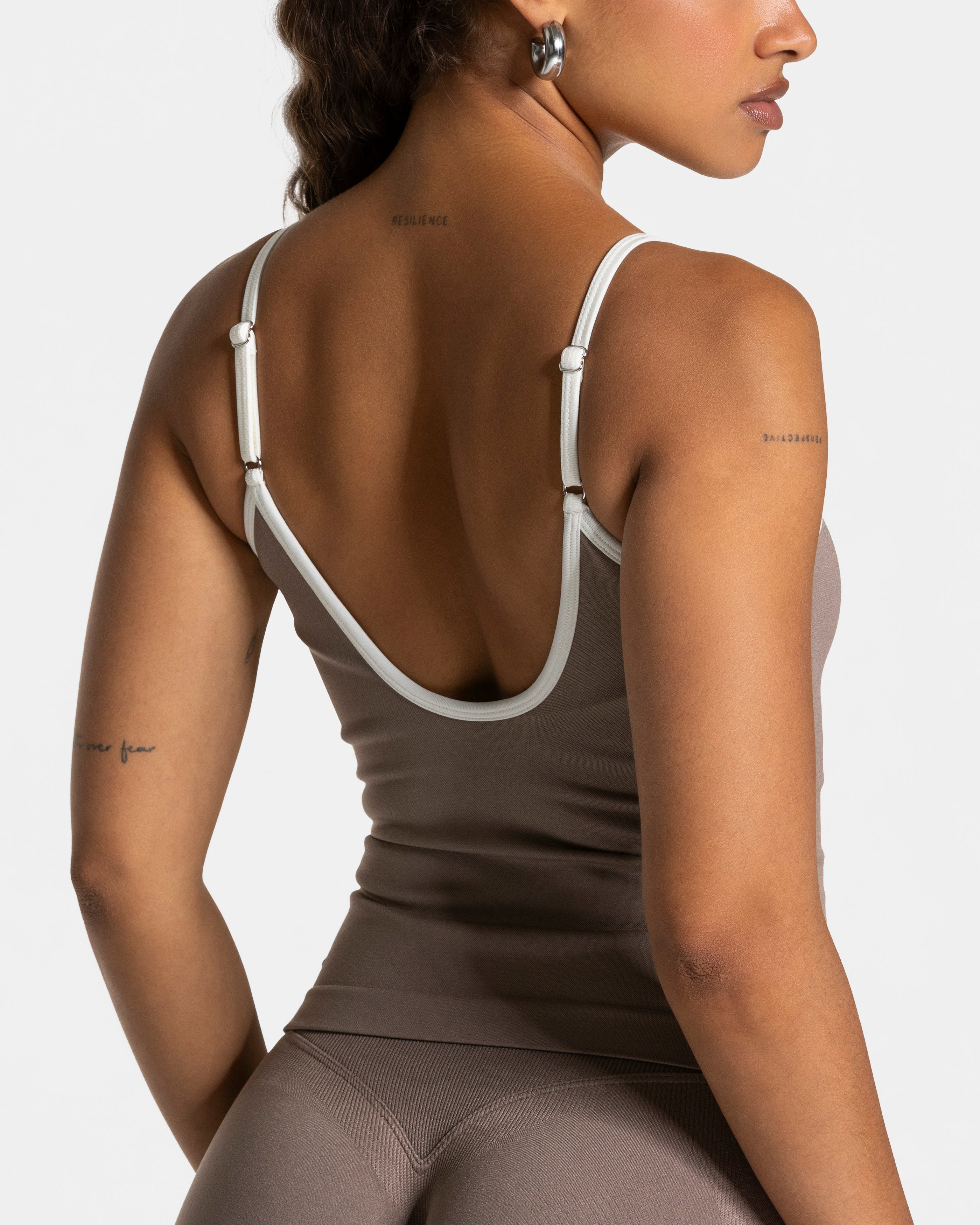 Contrastline Cami Top  "Mokka"