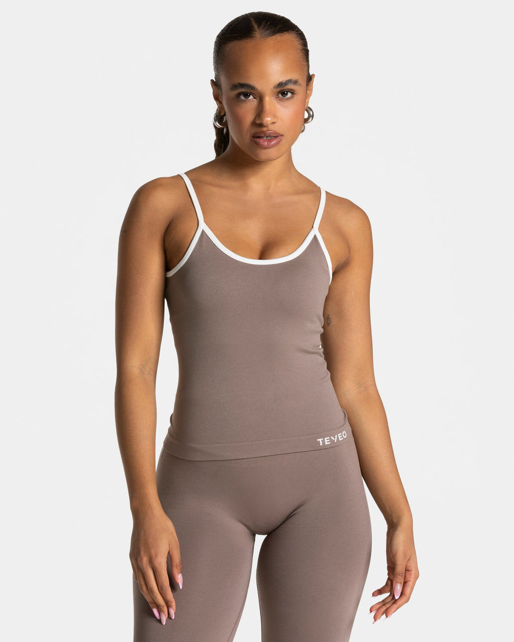 Contrastline Cami Top  "Mokka"