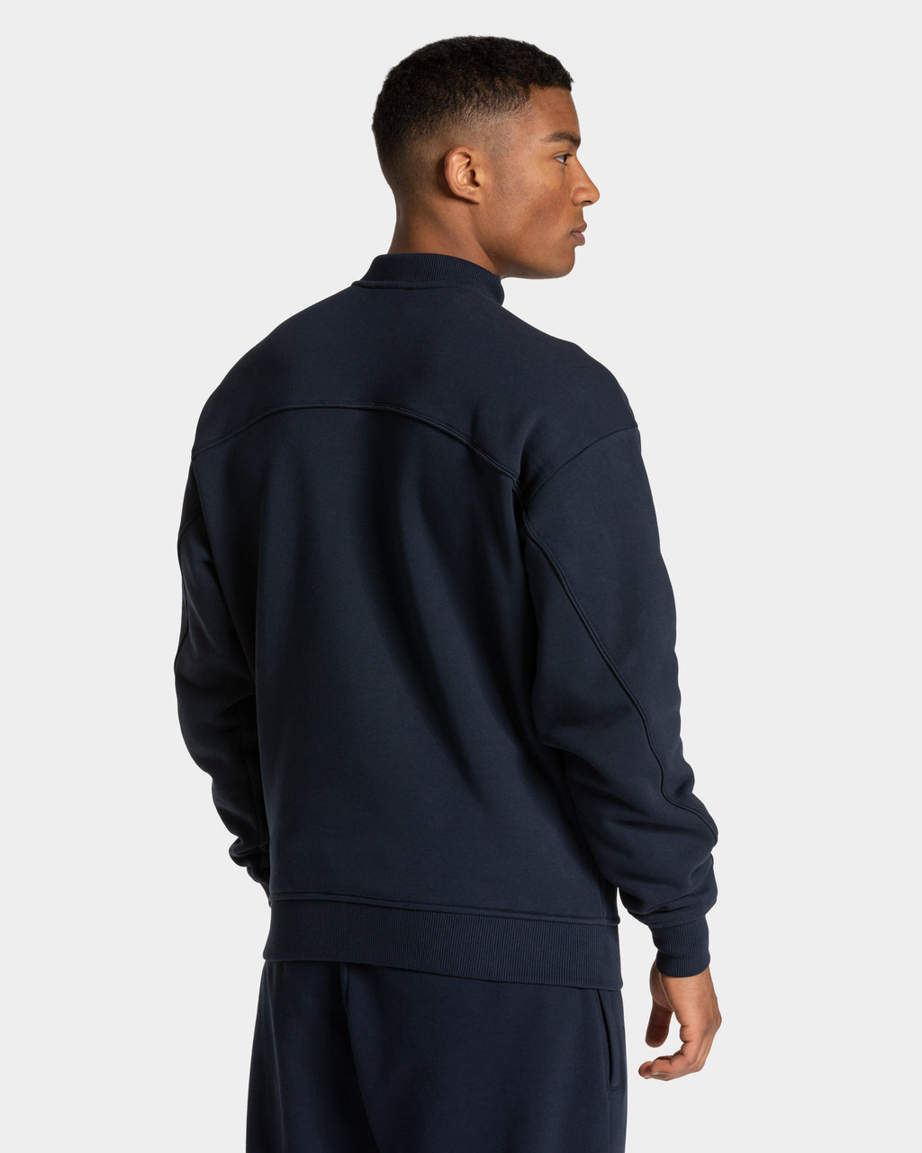 Contrastline Zip Sweater "Midnight"