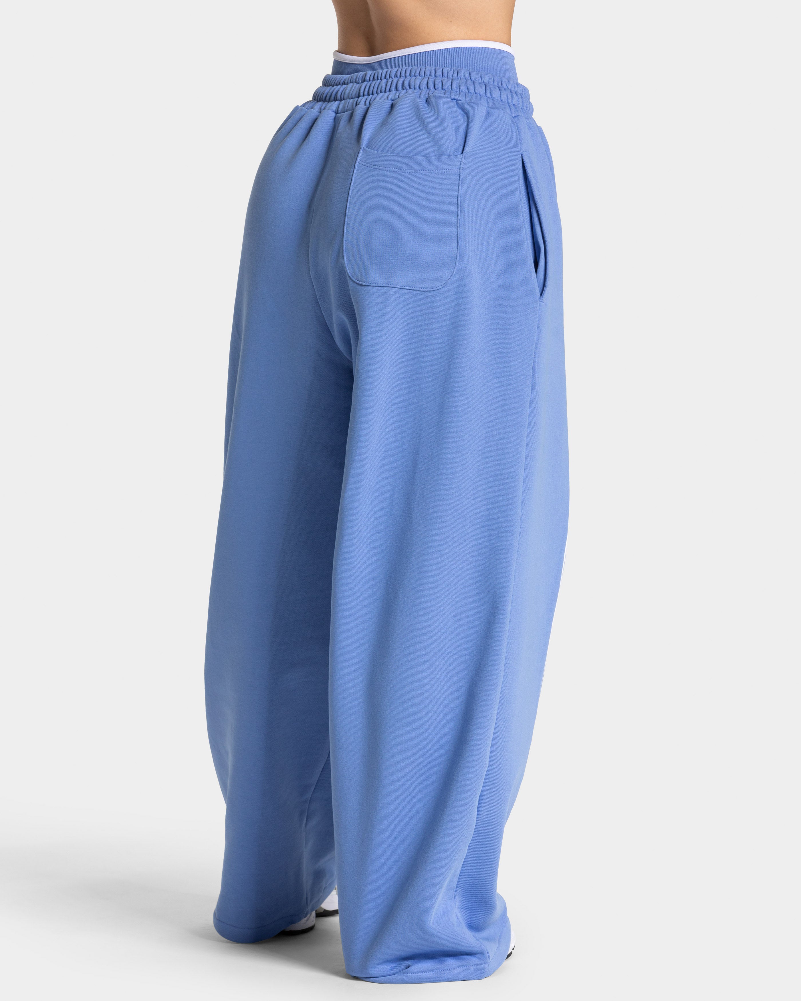 Contrastline Wide Leg Jogger "Azure"