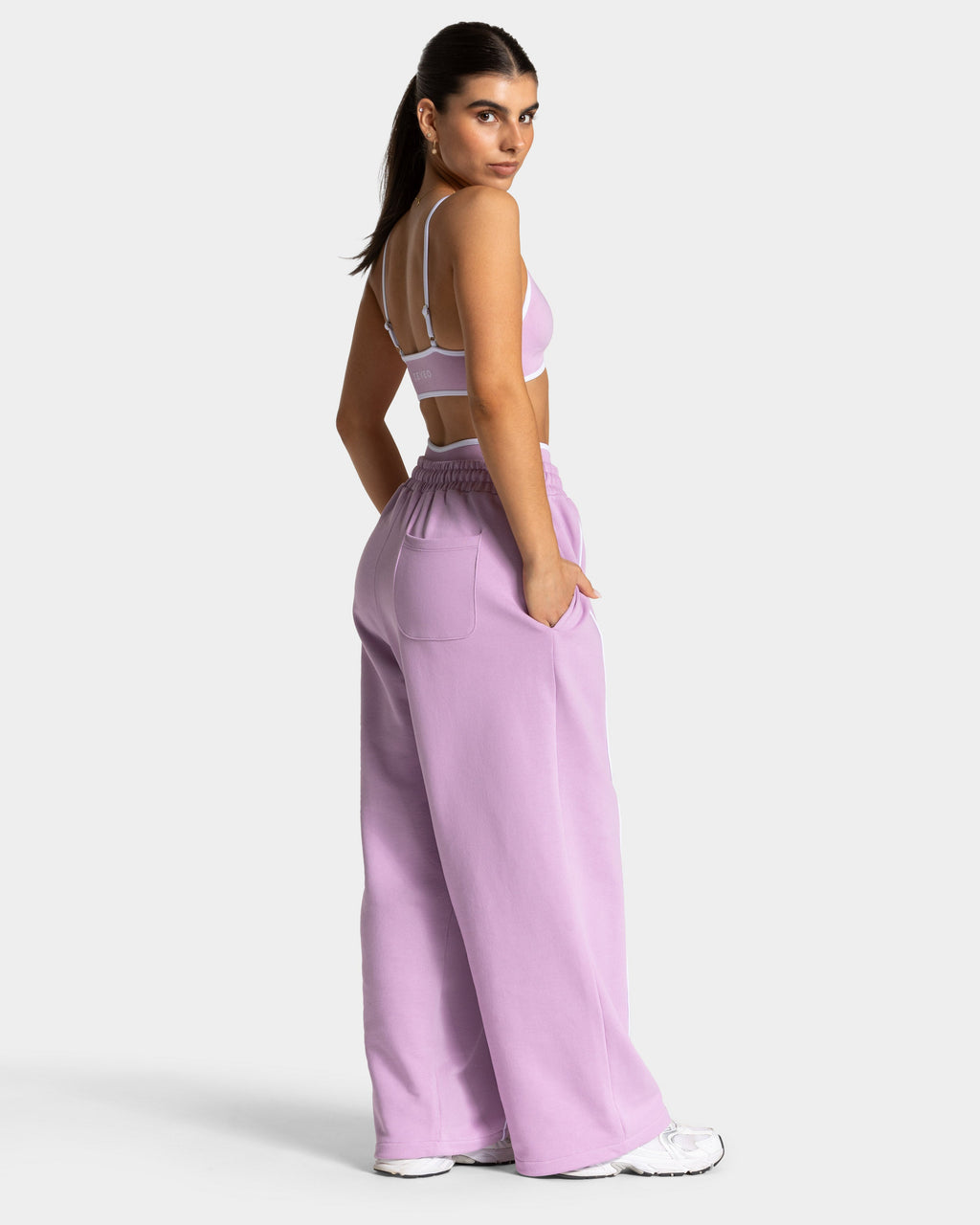 Contrastline Wide Leg Jogger "Orchid"