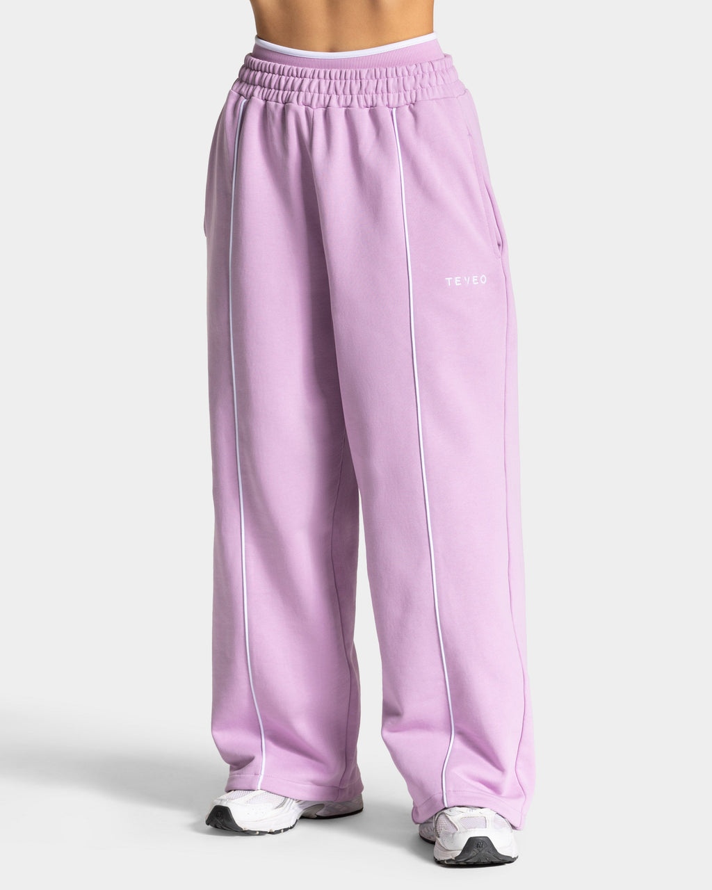 Contrastline Wide Leg Jogger "Orchid"
