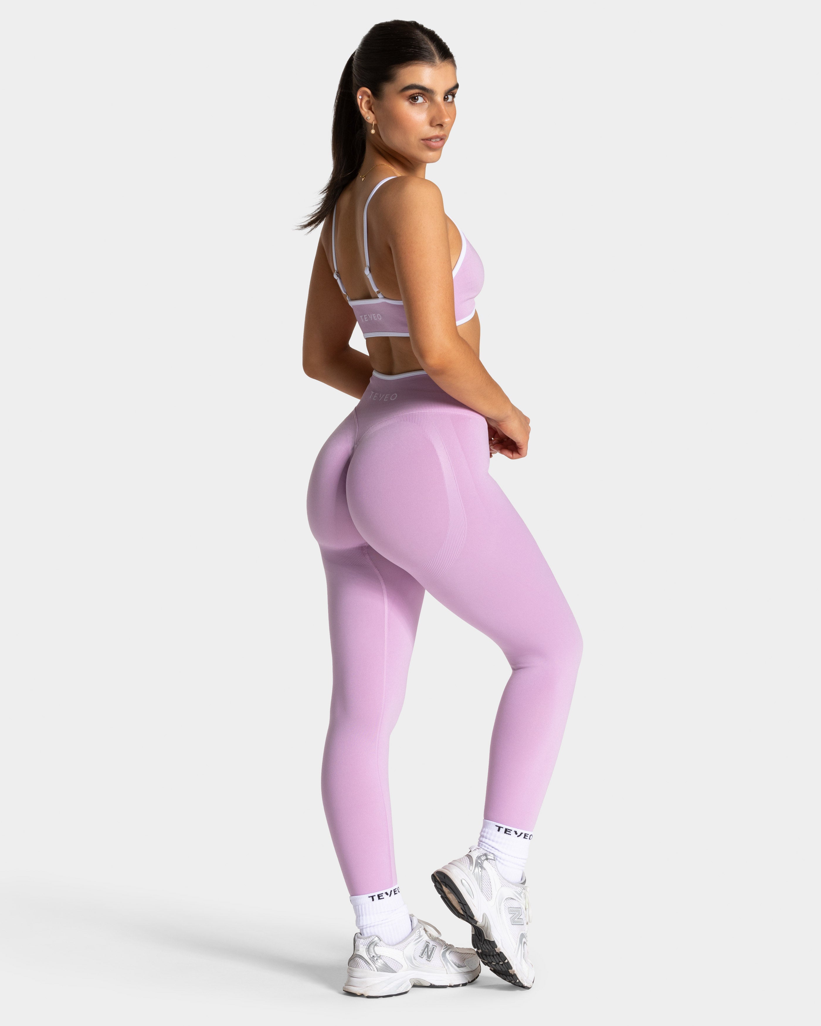 Contrastline Sculpt Scrunch Leggings "Orchid"