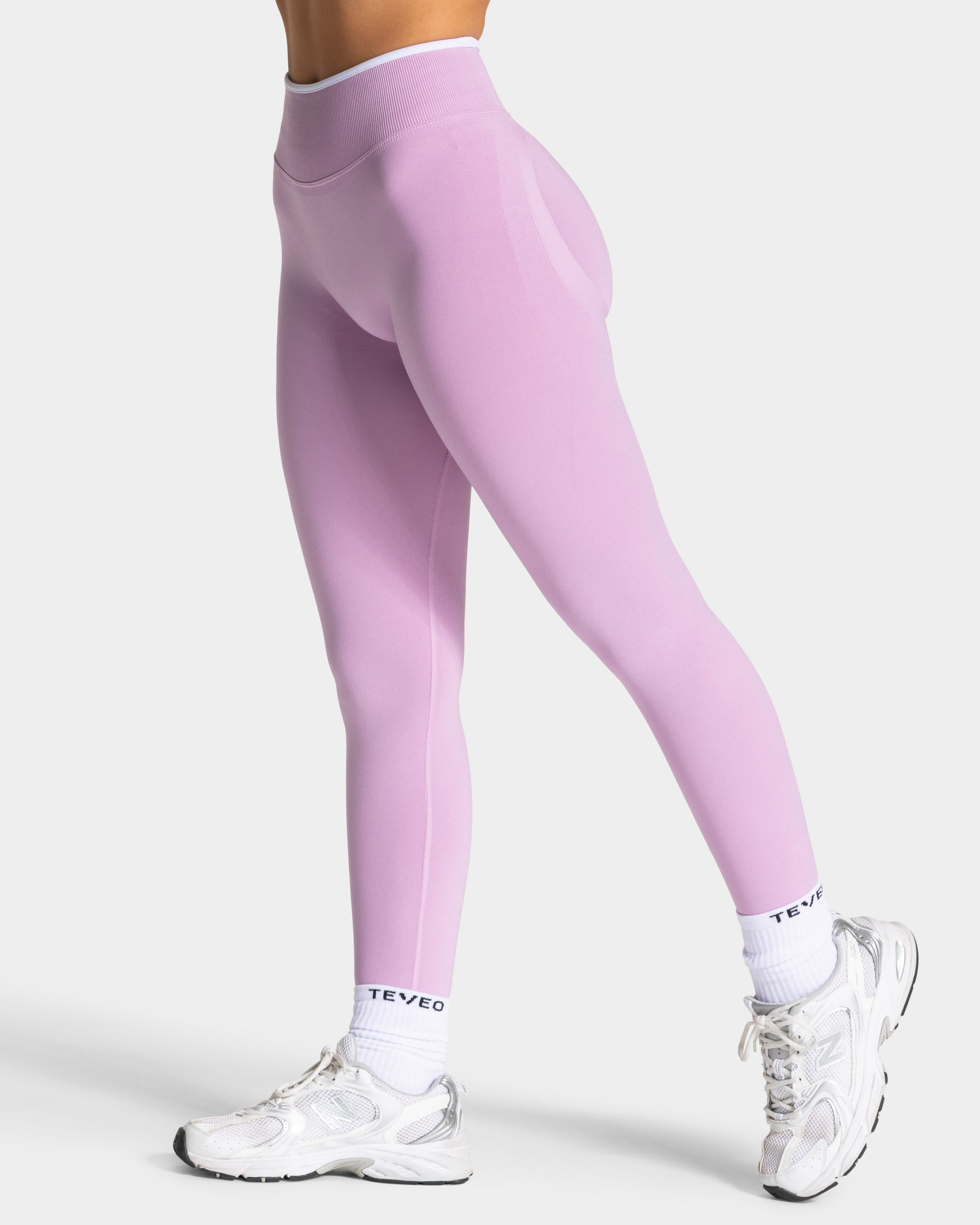 Contrastline Sculpt Scrunch Leggings "Orchid"