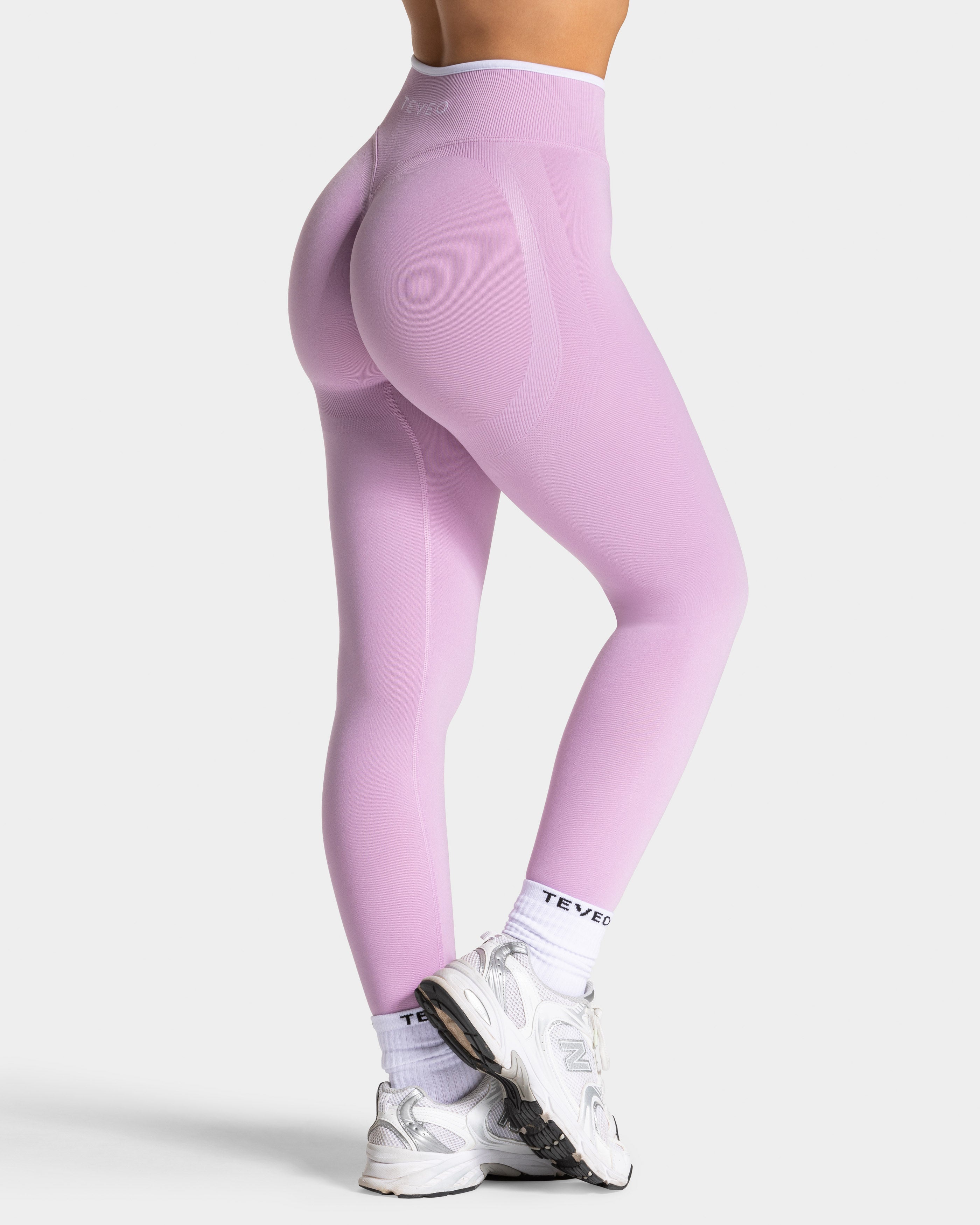 Contrastline Sculpt Scrunch Leggings "Orchid"