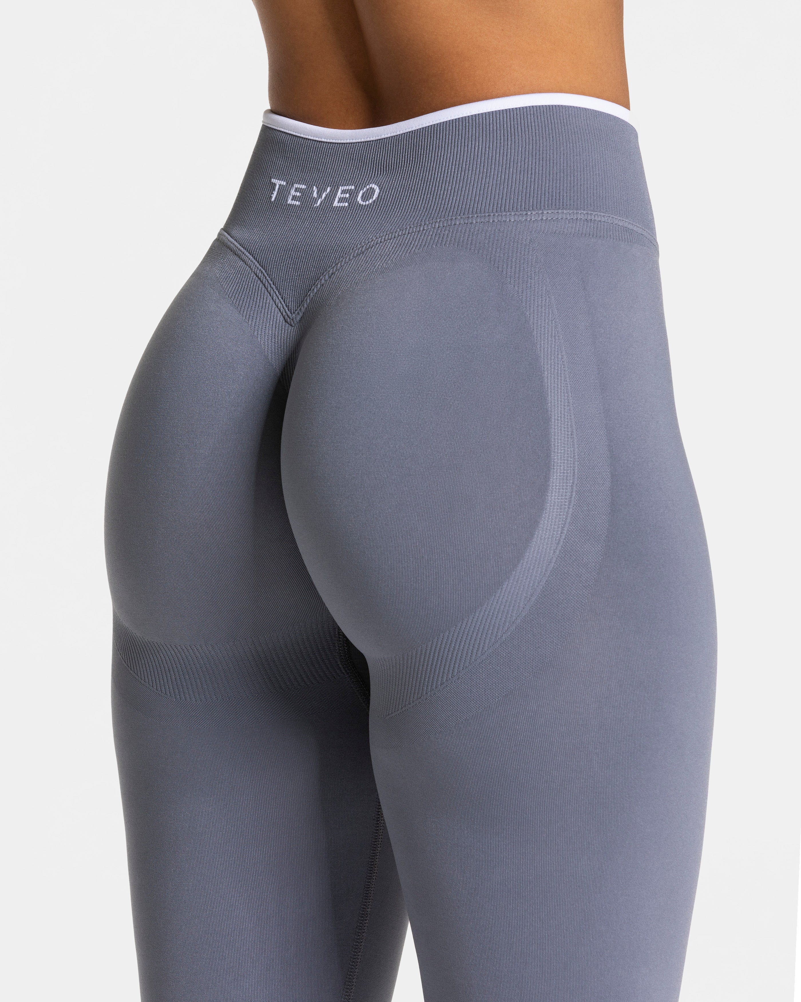 Contrastline Sculpt Scrunch Leggings "Eisgrau"