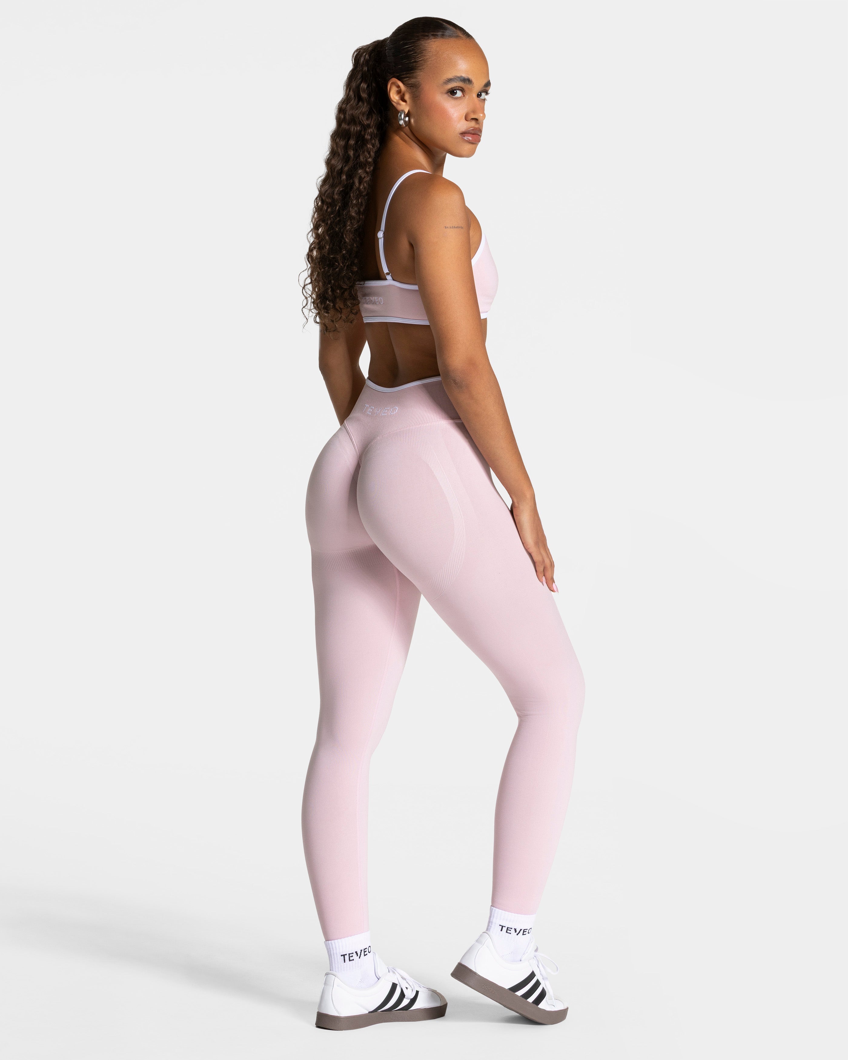 Contrastline Sculpt Scrunch Leggings "Rosa"