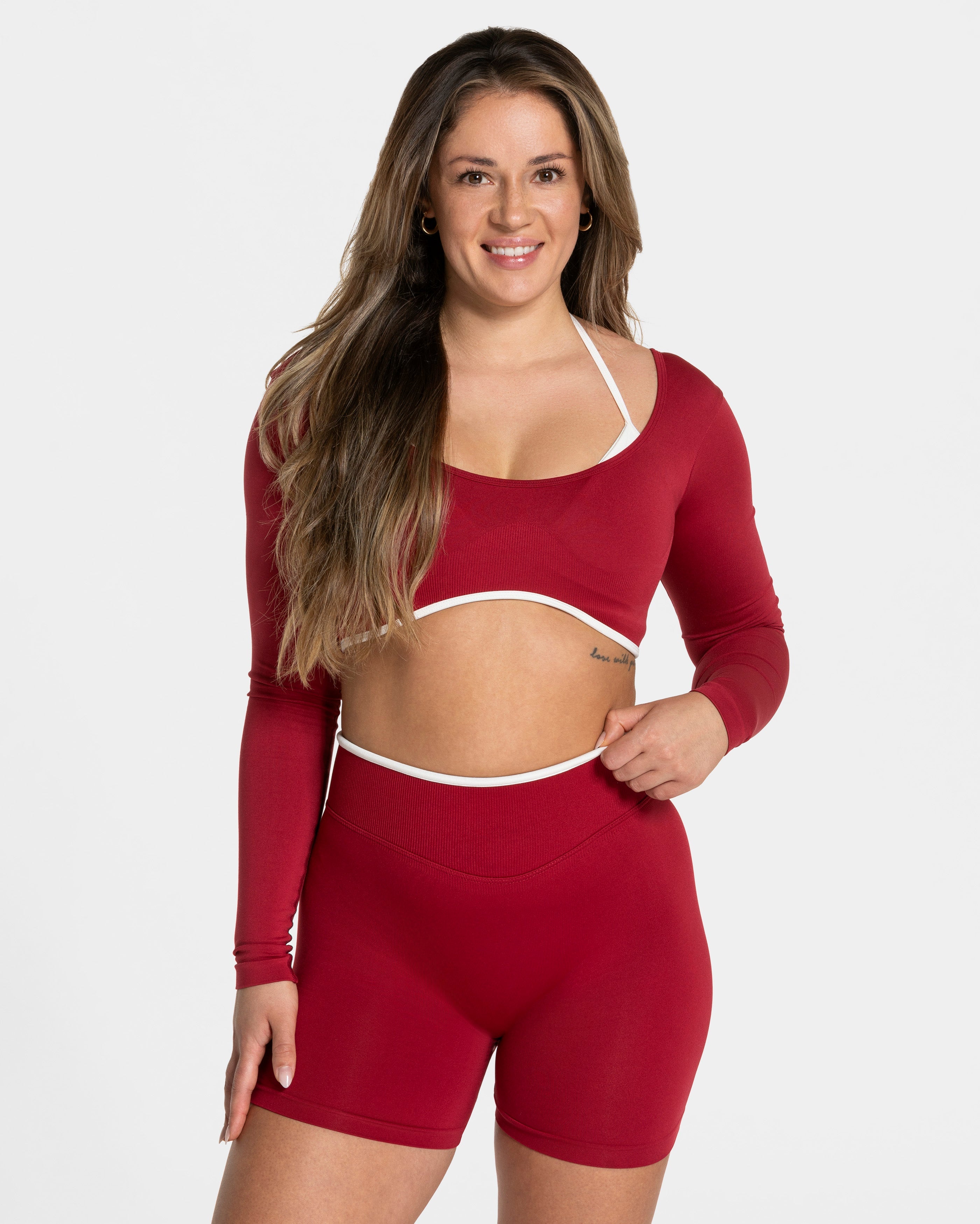 Contrastline Longsleeve  "Cherry"