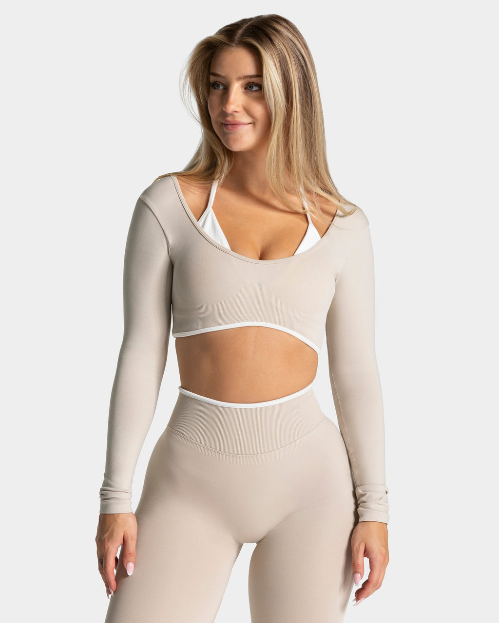 Contrastline Longsleeve "Cream"