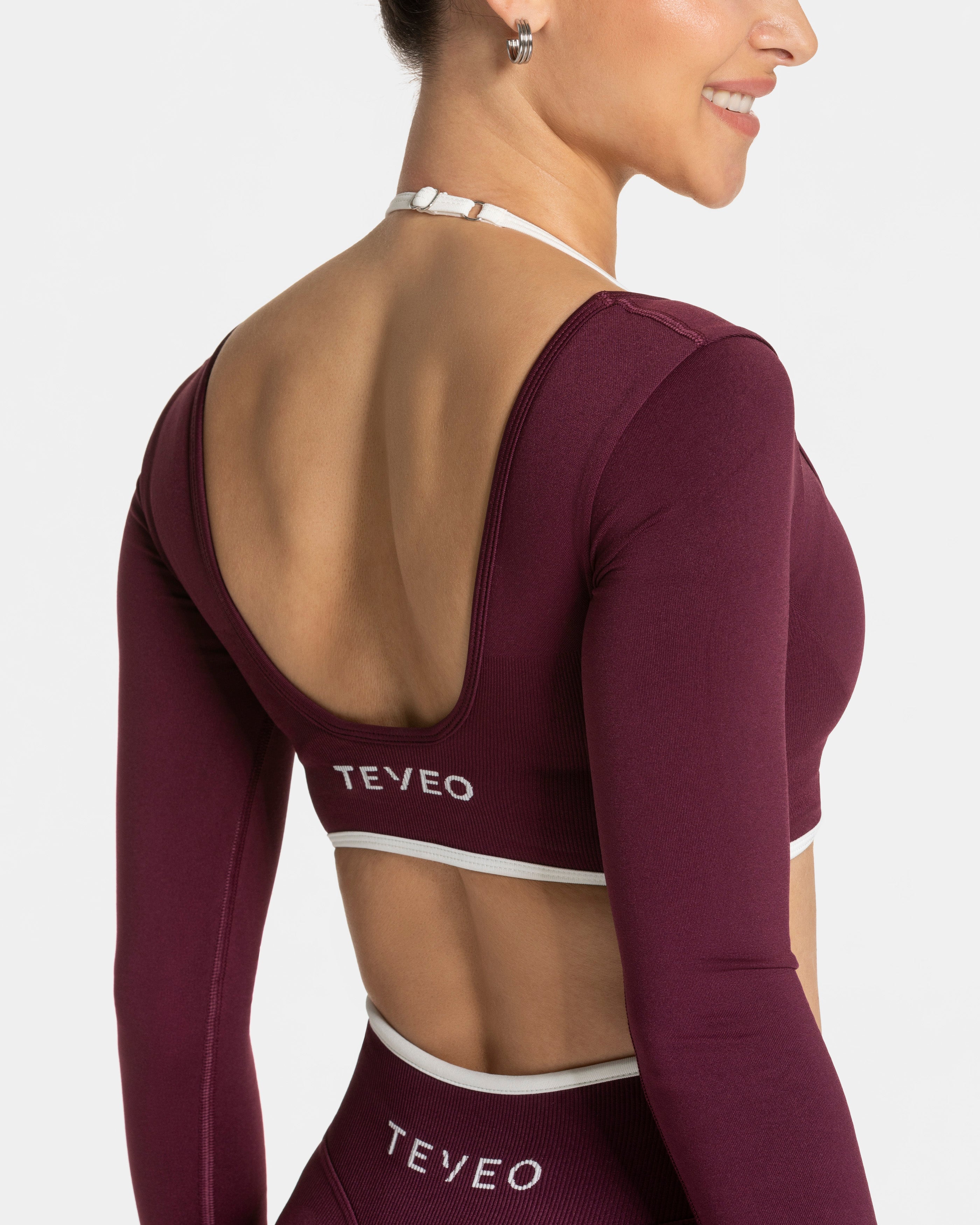 Contrastline Longsleeve  "Pflaume"