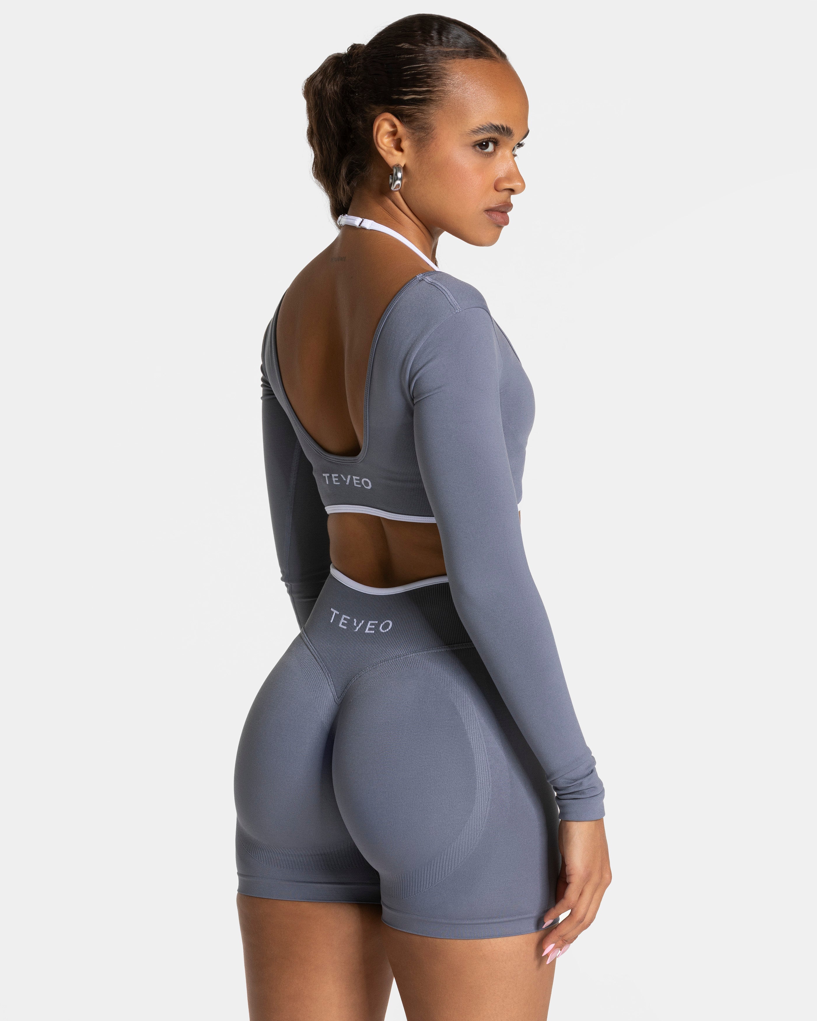 Contrastline Longsleeve  "Eisgrau"