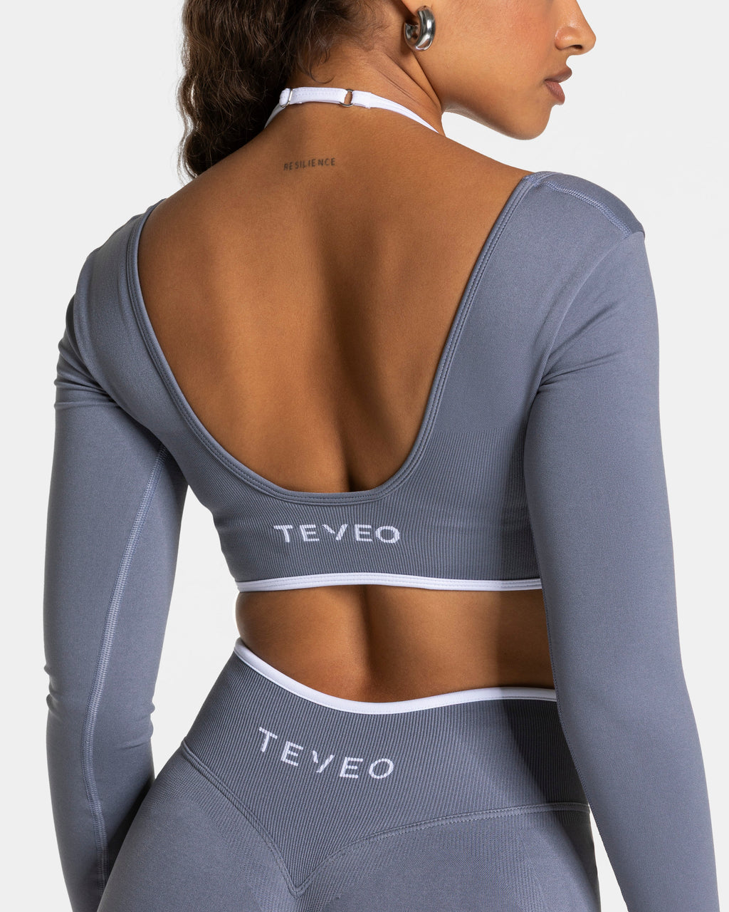 Contrastline Longsleeve  "Eisgrau"