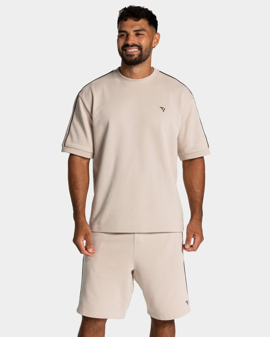 Contrastline Oversized T-Shirt "Cream"