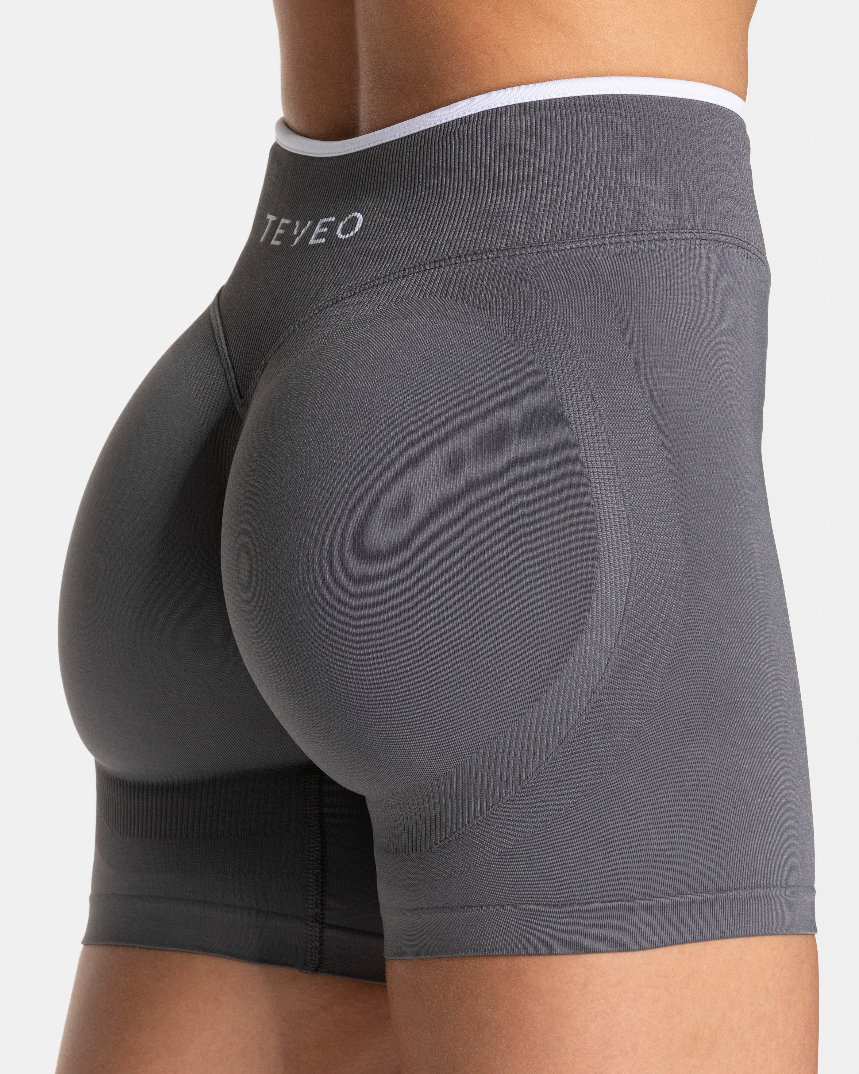 Contrastline Sculpt Scrunch Shorts  "Graphit"