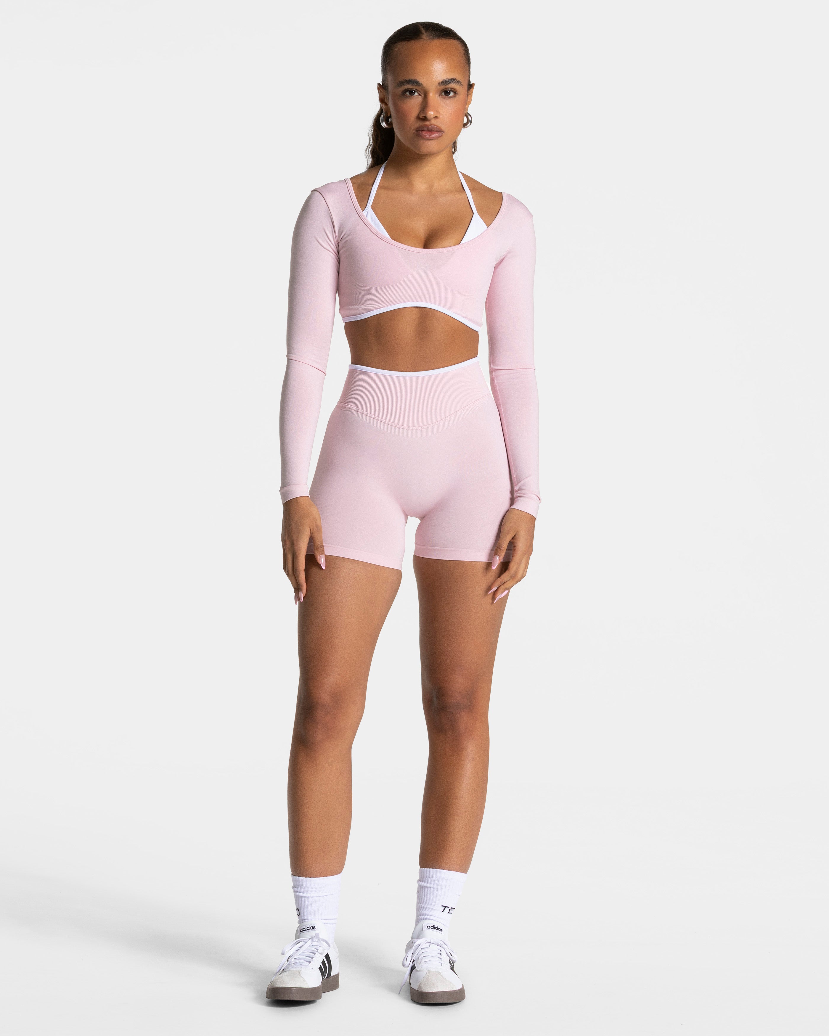 Contrastline Sculpt Scrunch Shorts  "Rosa"