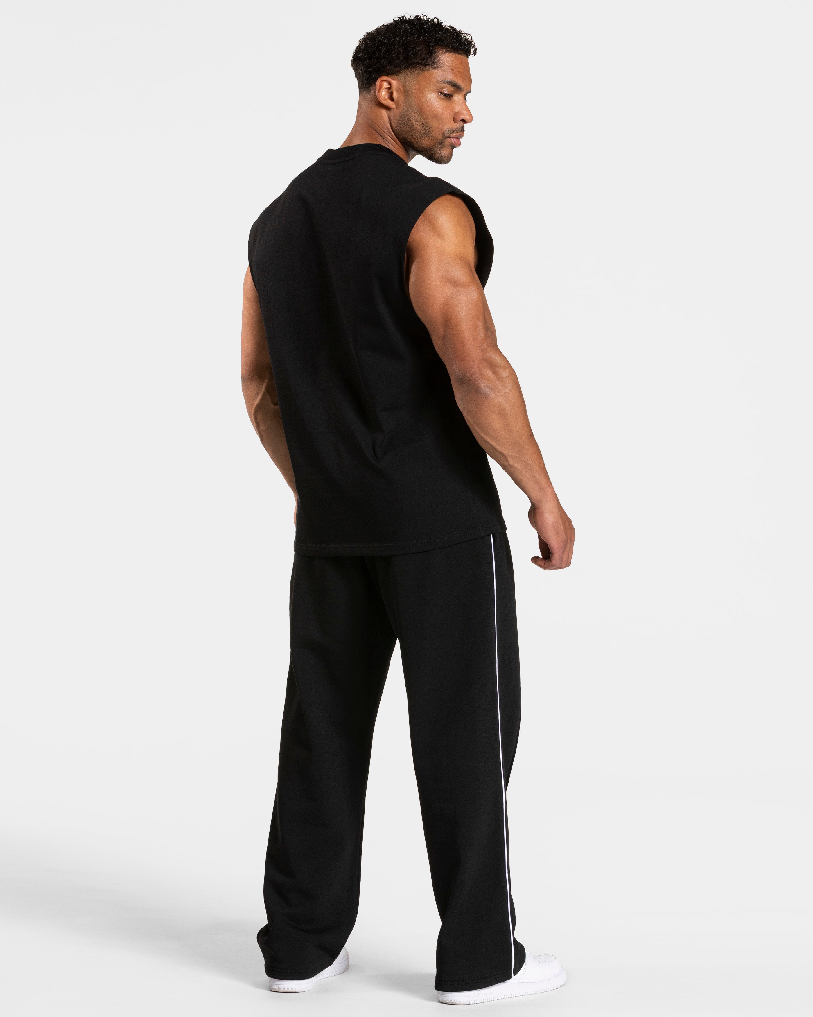 Contrastline Straight Leg Jogger "Schwarz - Weiß"