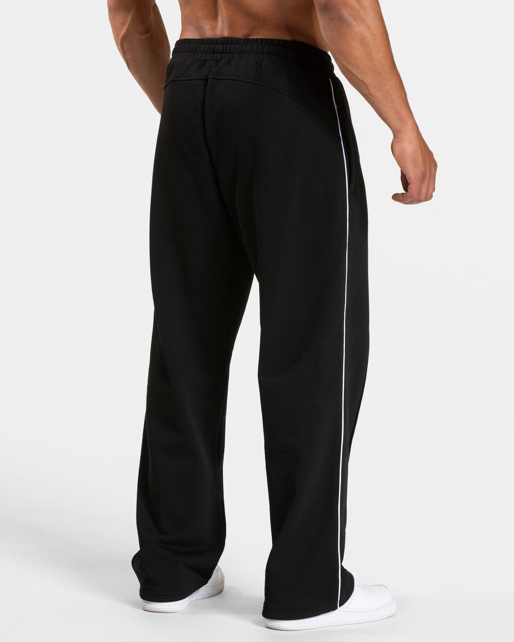 Contrastline Straight Leg Jogger "Schwarz - Weiß"