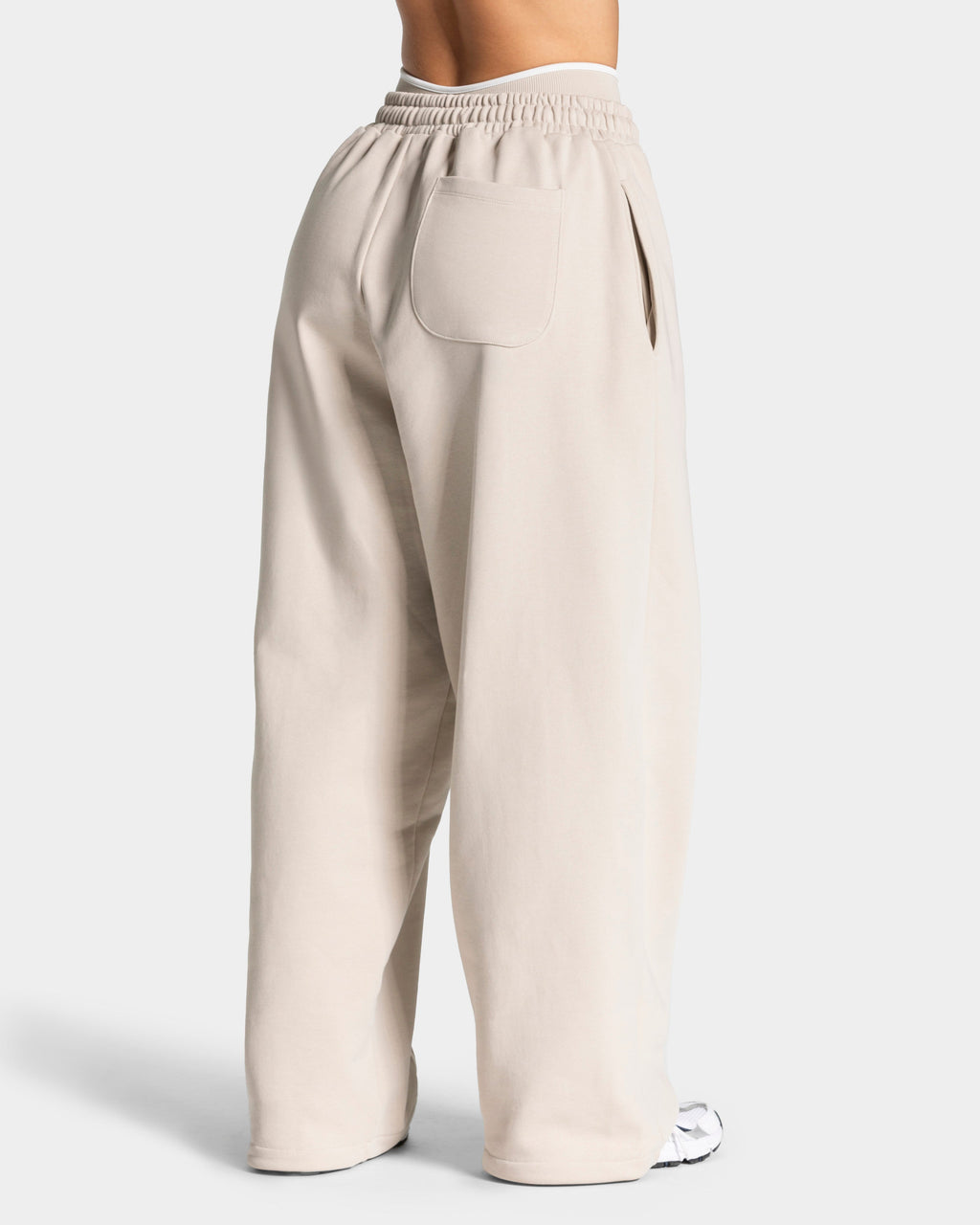 Contastline Wide Leg Jogger "Cream"
