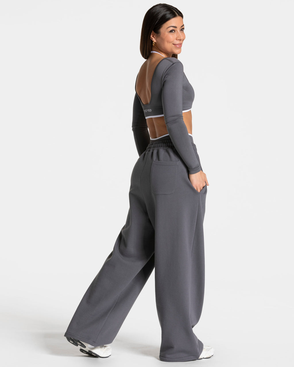 Contrastline Wide Leg Jogger  "Graphit"