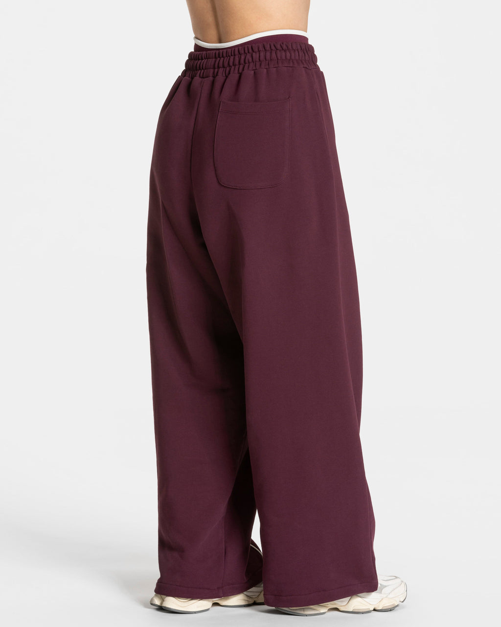 Contrastline Wide Leg Jogger  "Pflaume"