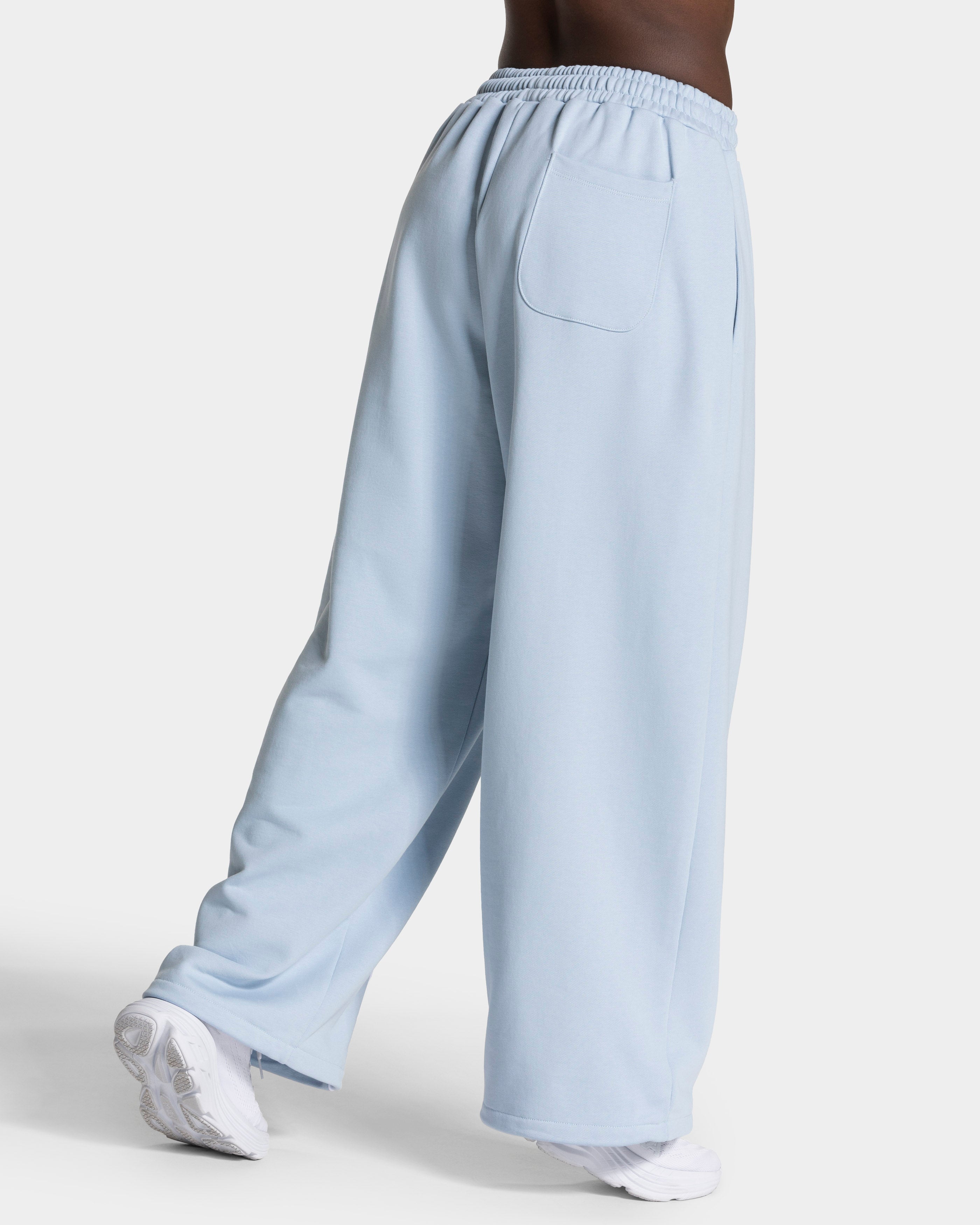 Contrastline Wide Leg Jogger "Babyblau"