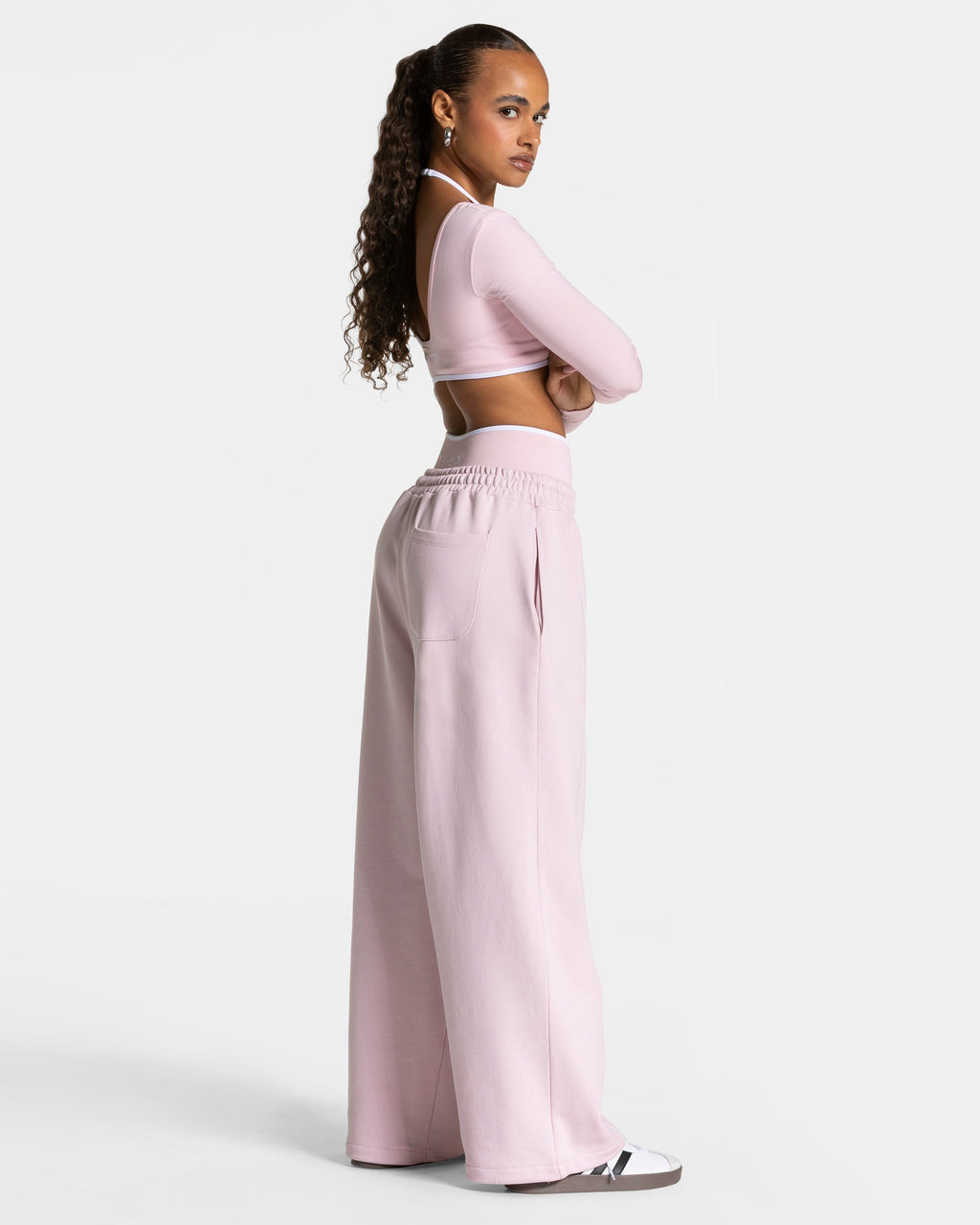 Contrastline Wide Leg Jogger  "Rosa"