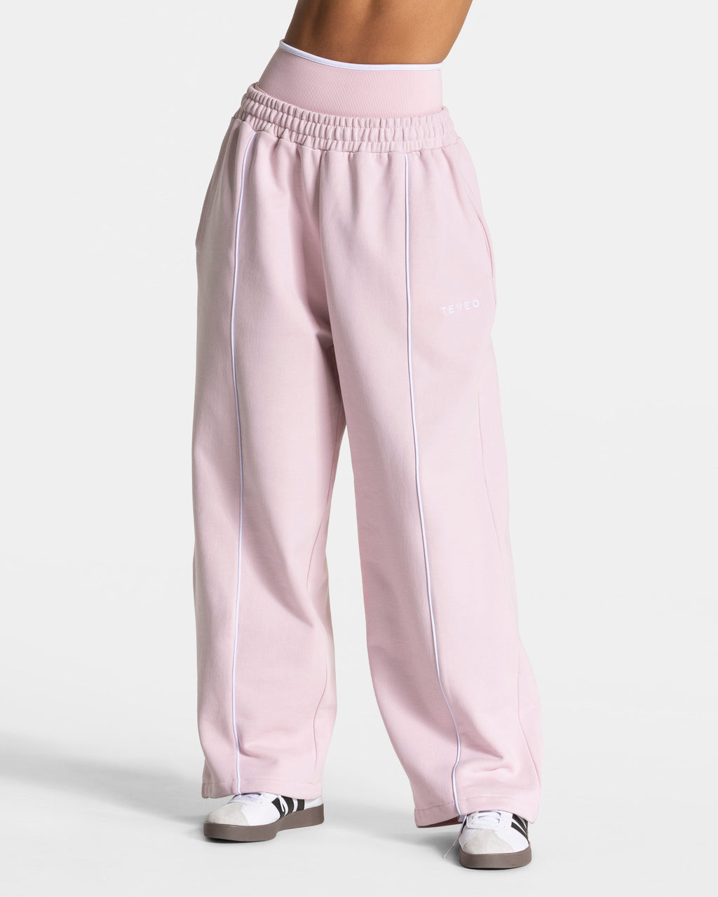 Contrastline Wide Leg Jogger  "Rosa"