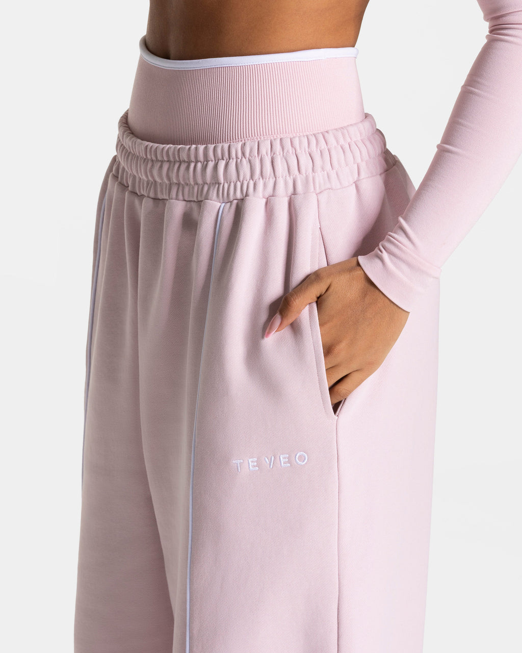 Contrastline Wide Leg Jogger  "Rosa"