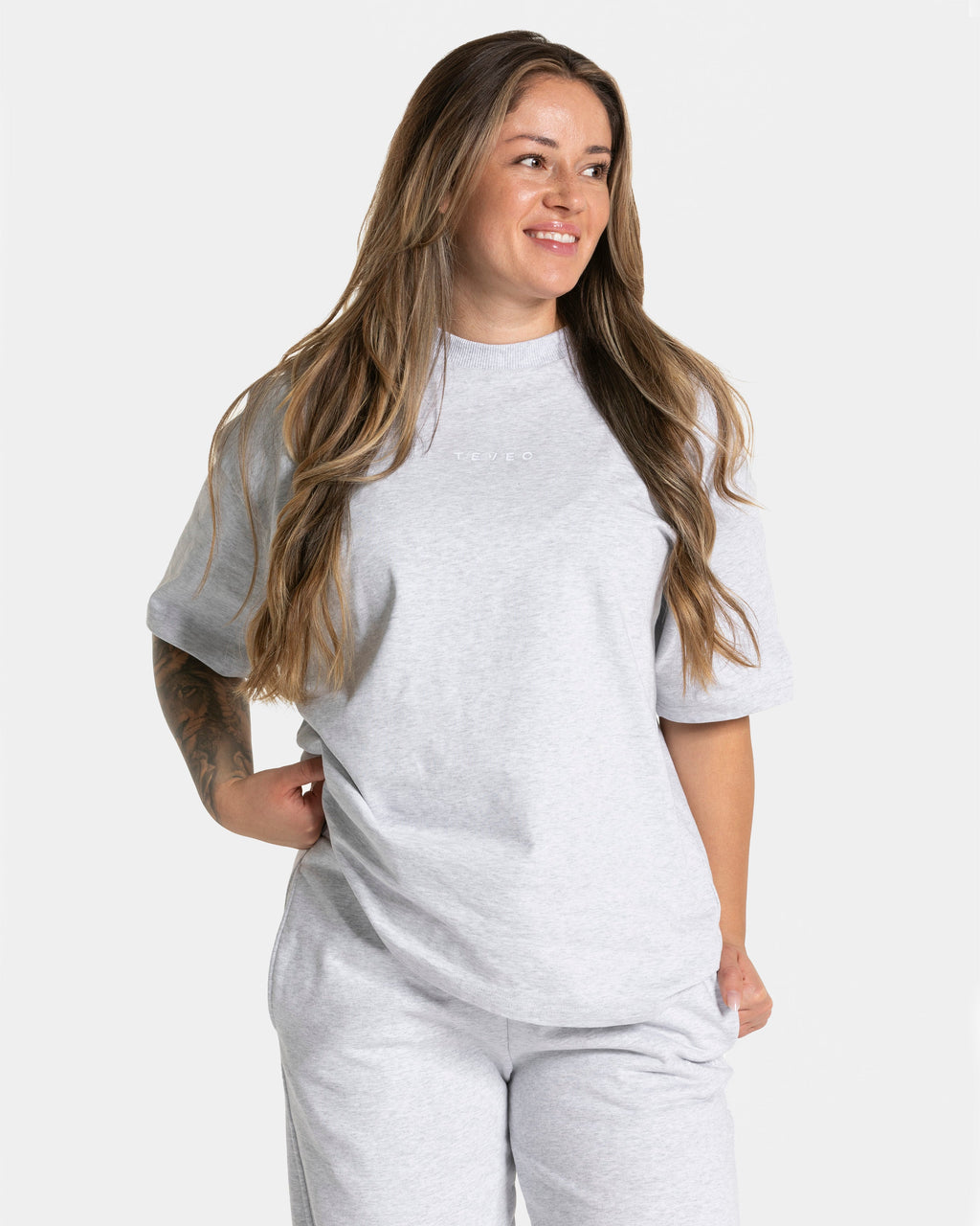 RI’VAIV Oversized T-Shirt "Hellgrau"