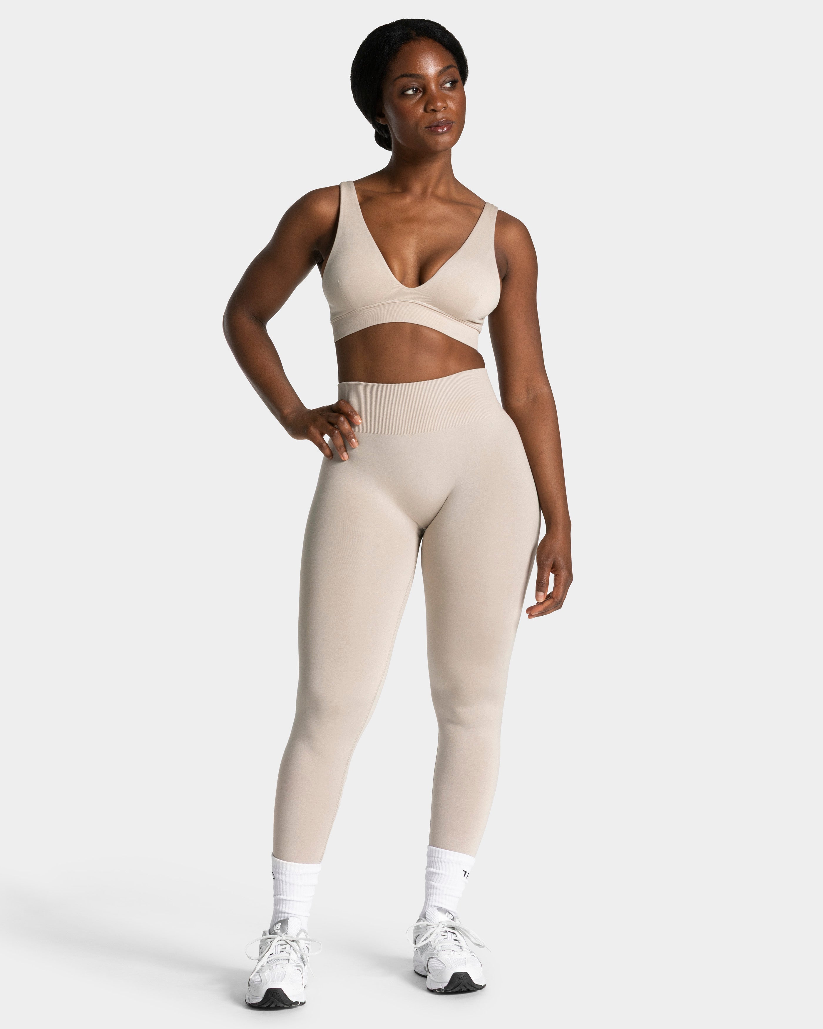 Timeless Pro Covert Scrunch Leggings "Cream"