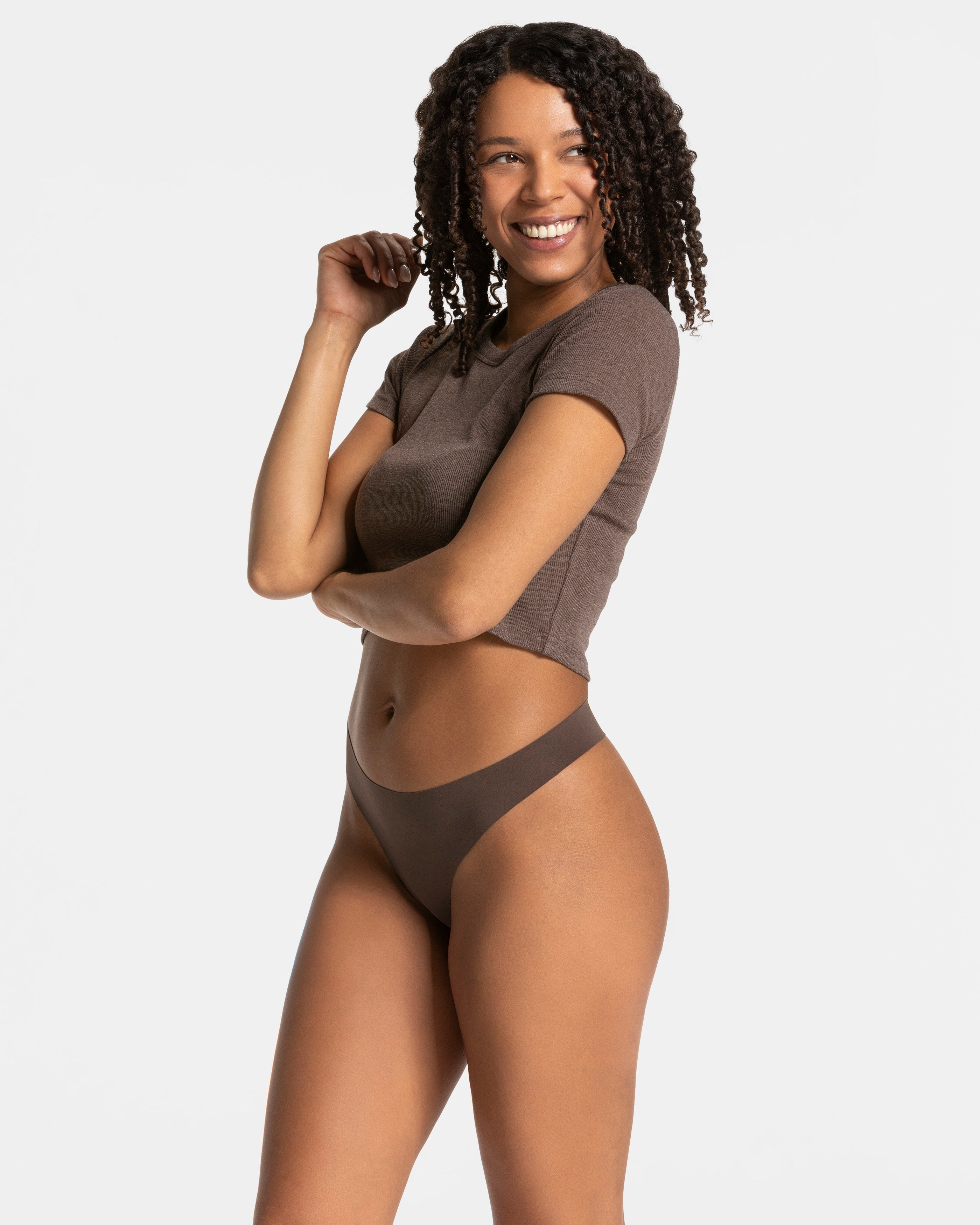 Seamless Padded Tanga (2er-Pack) "Kaffee"