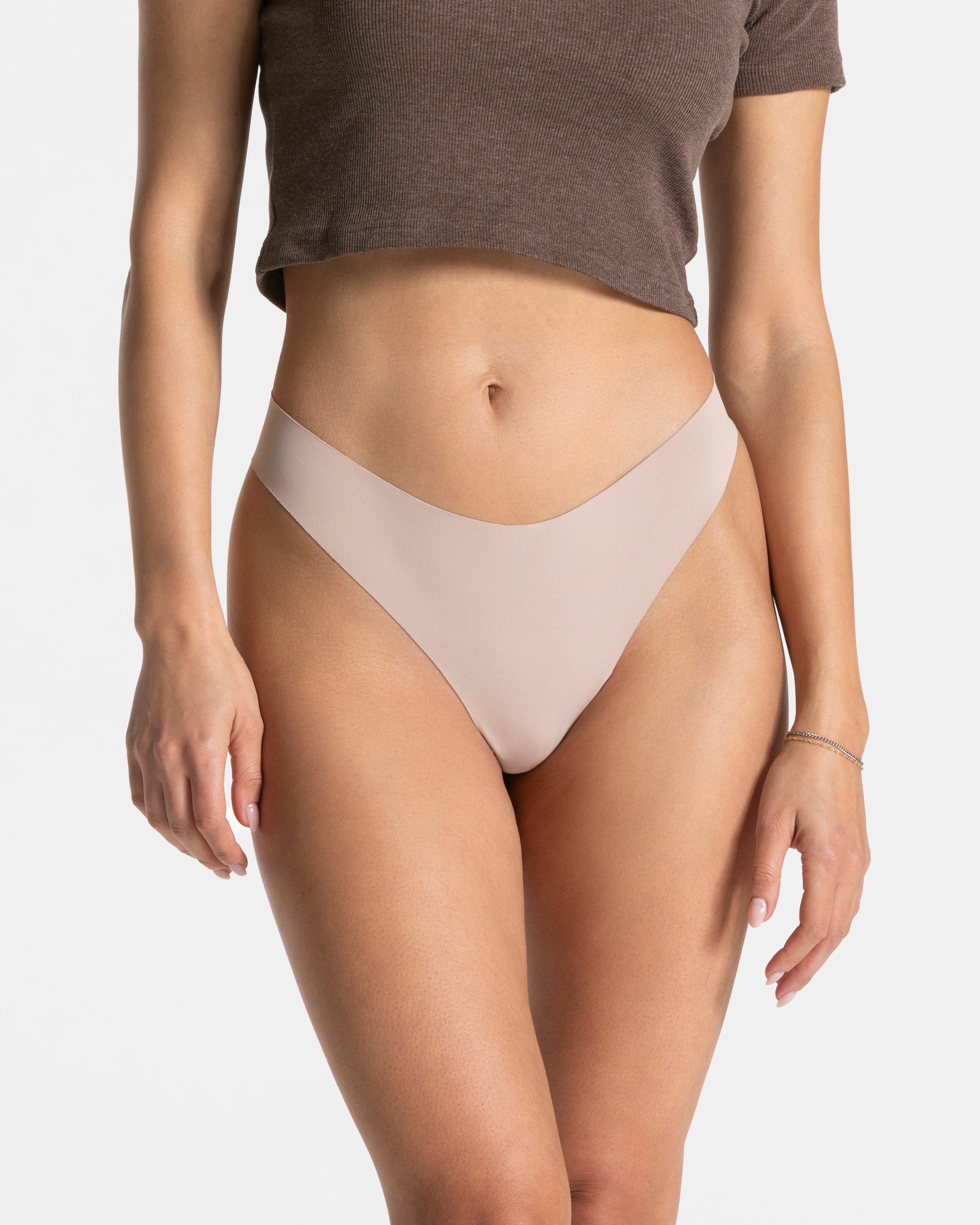 Seamless Padded Tanga (2er-Pack) "Oat"