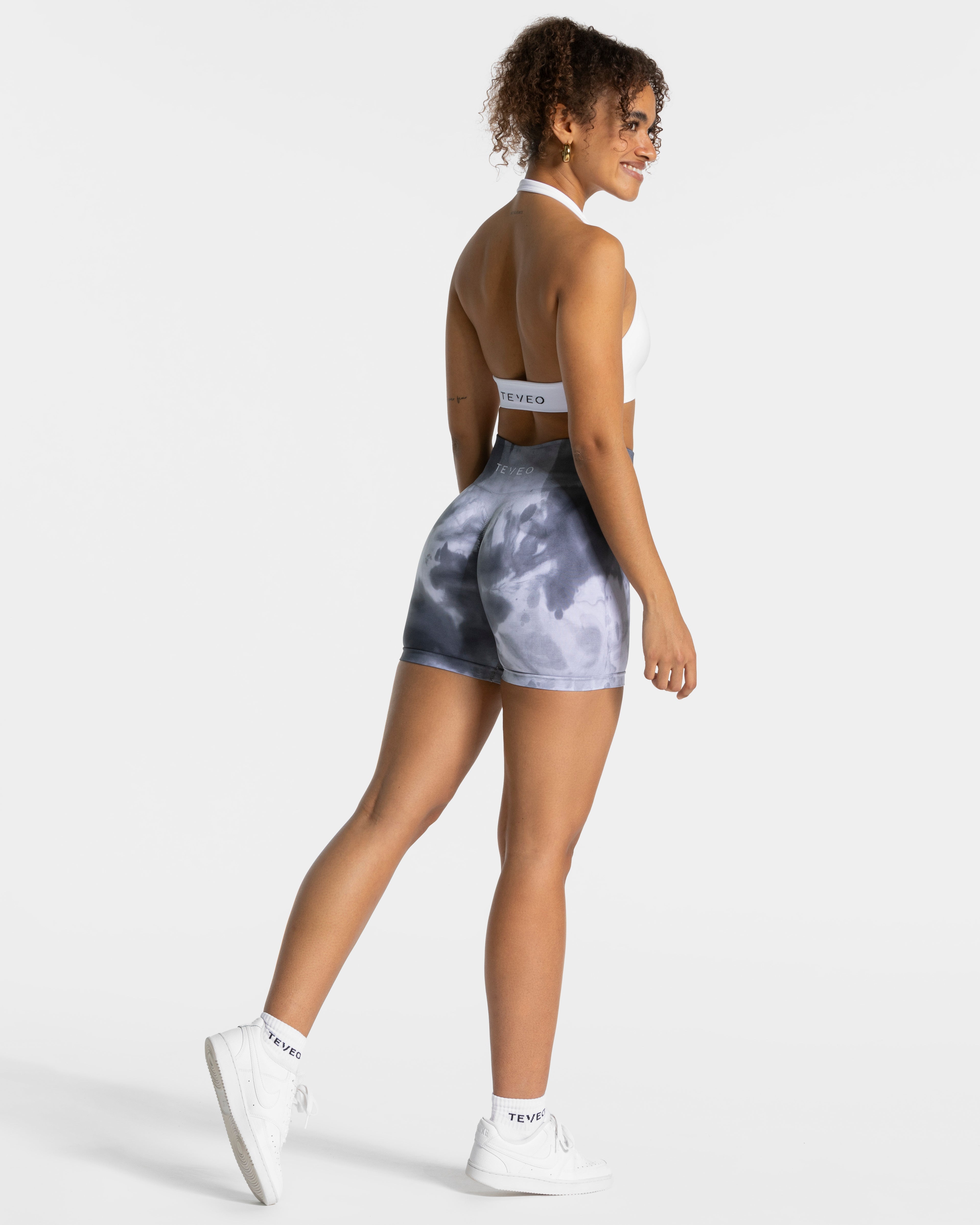 Tie Dye Scrunch Shorts "Stormy"