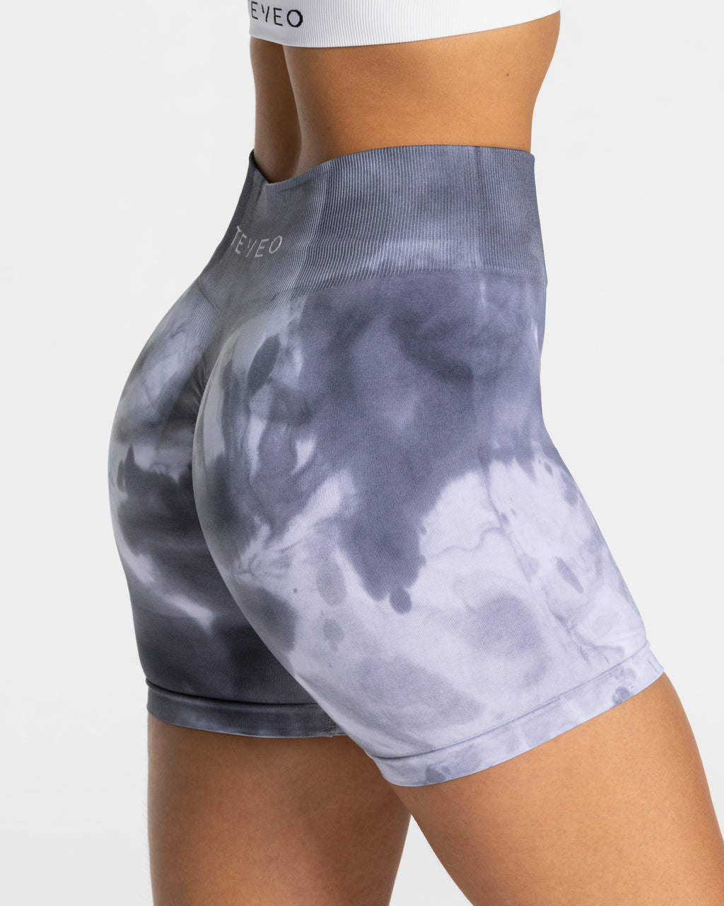 Tie Dye Scrunch Shorts "Stormy"