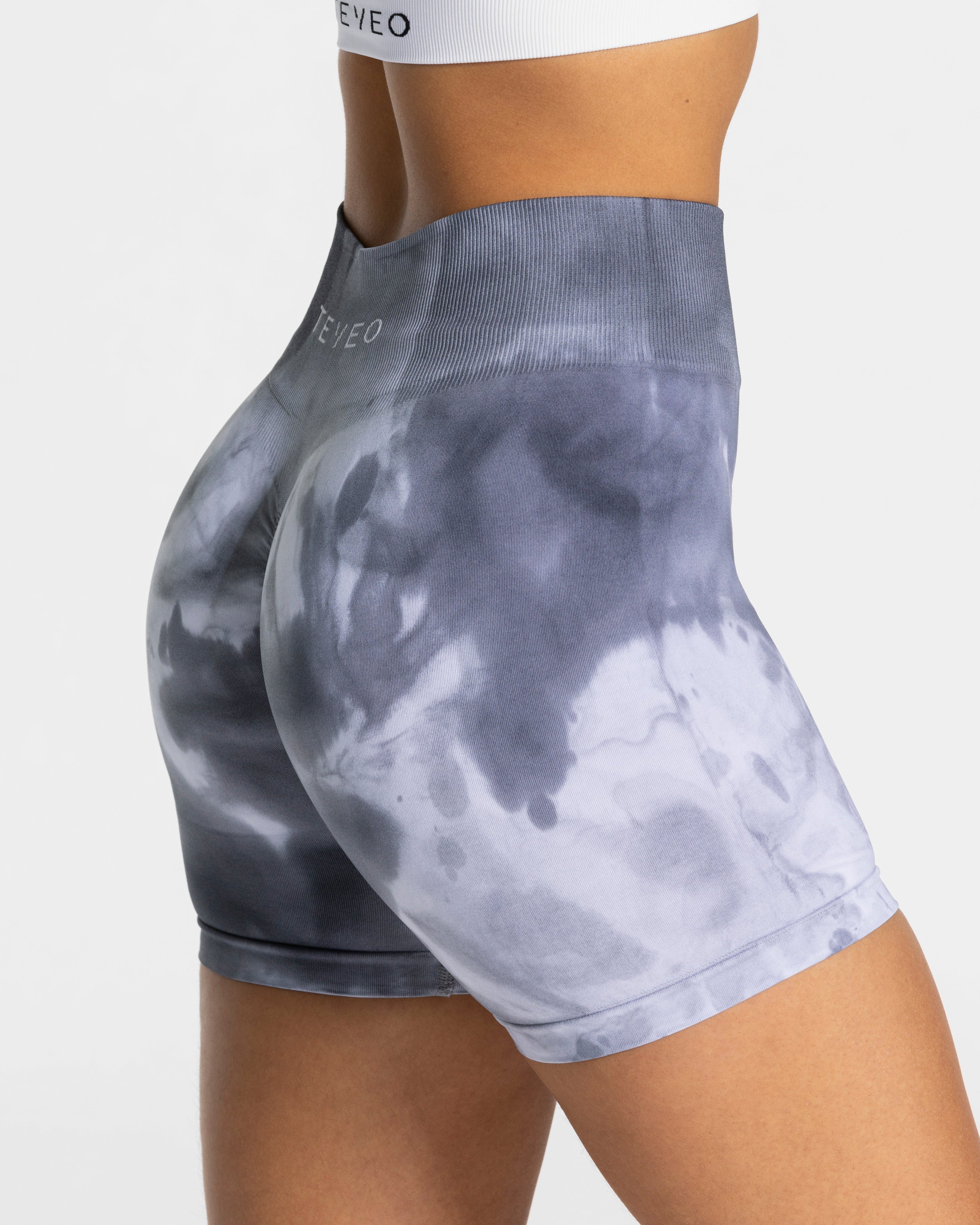 Tie Dye Scrunch Shorts "Stormy"