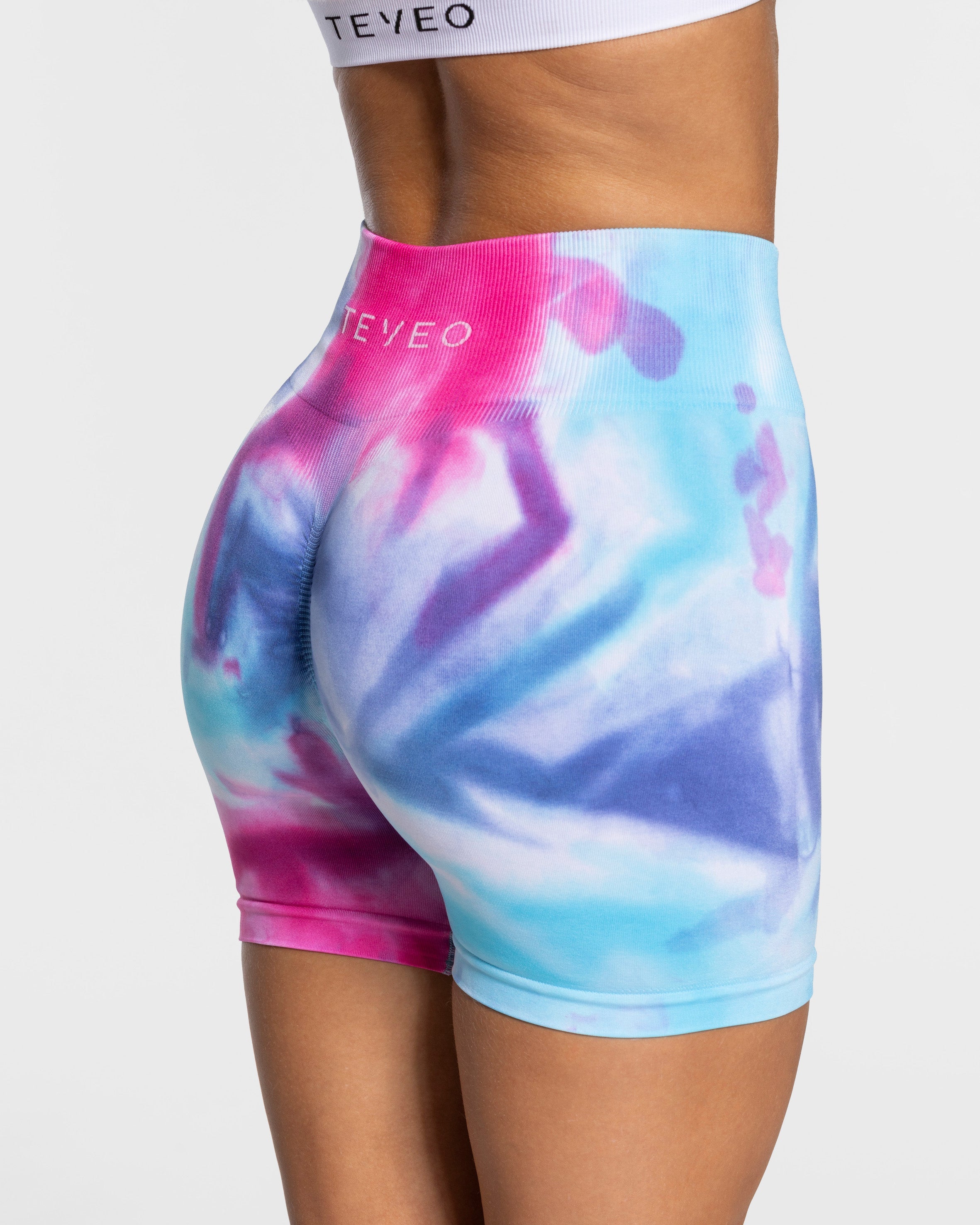 Tie Dye Scrunch Shorts "Cold"
