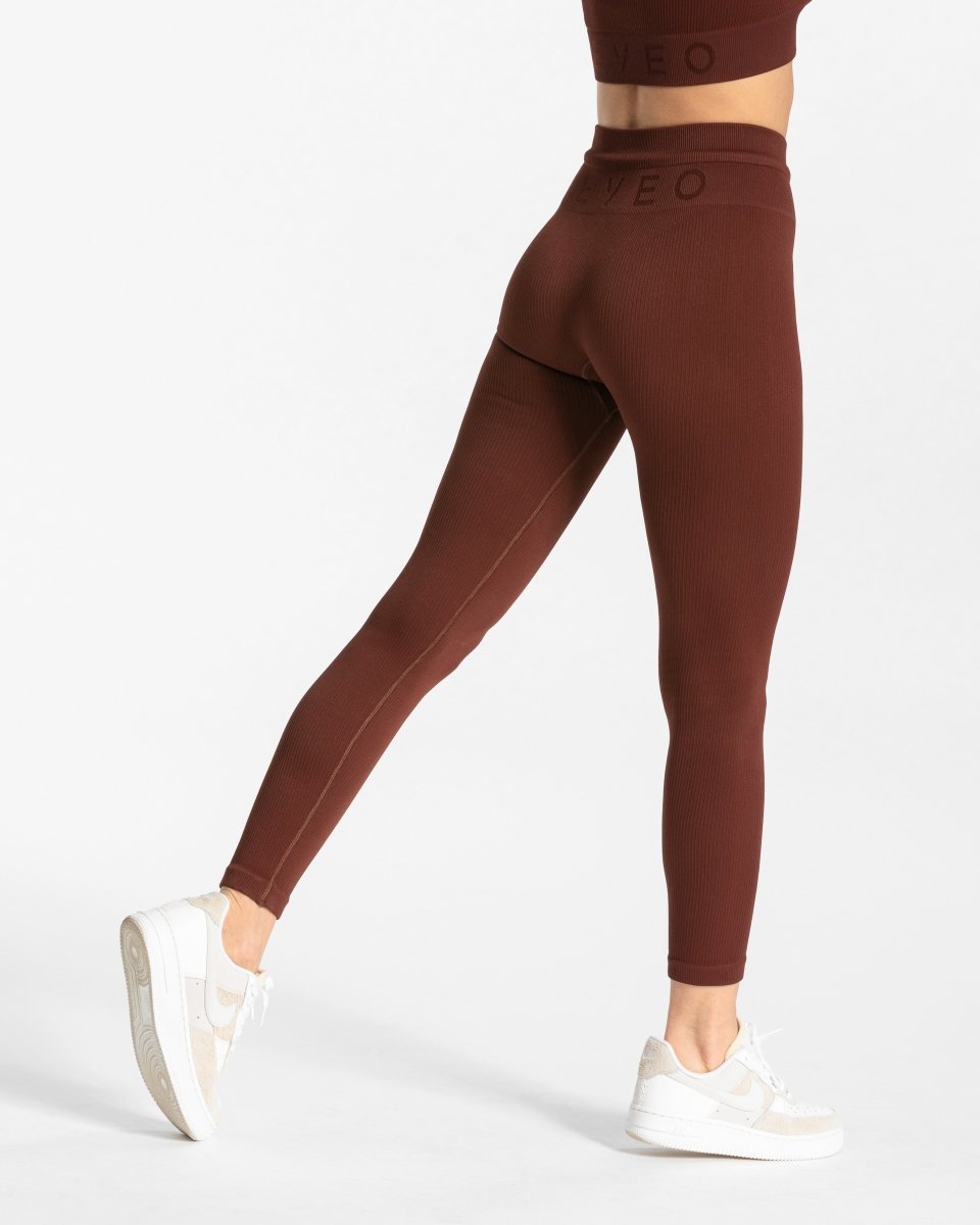 Ribbed Leggings "Mahagoni"